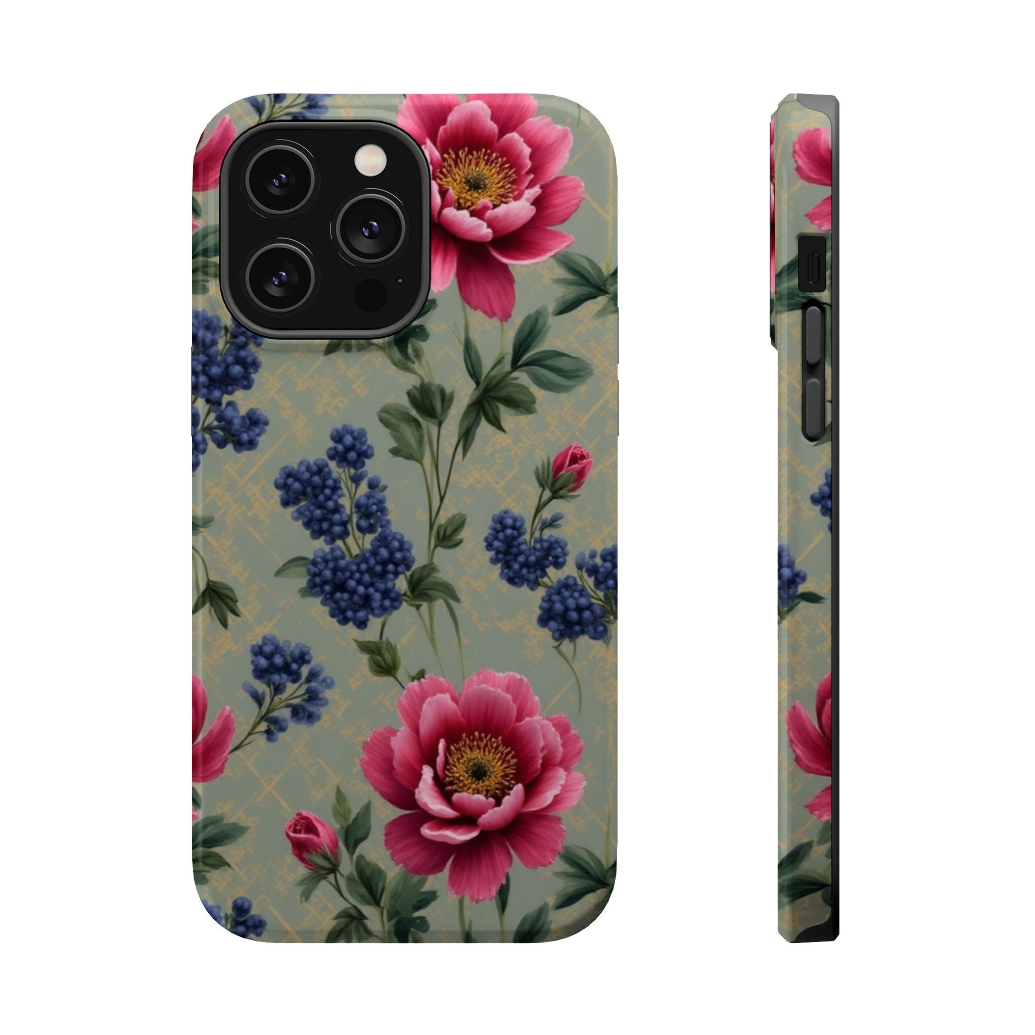 Floral Vintage Magnetic Impact-Resistant Phone Case