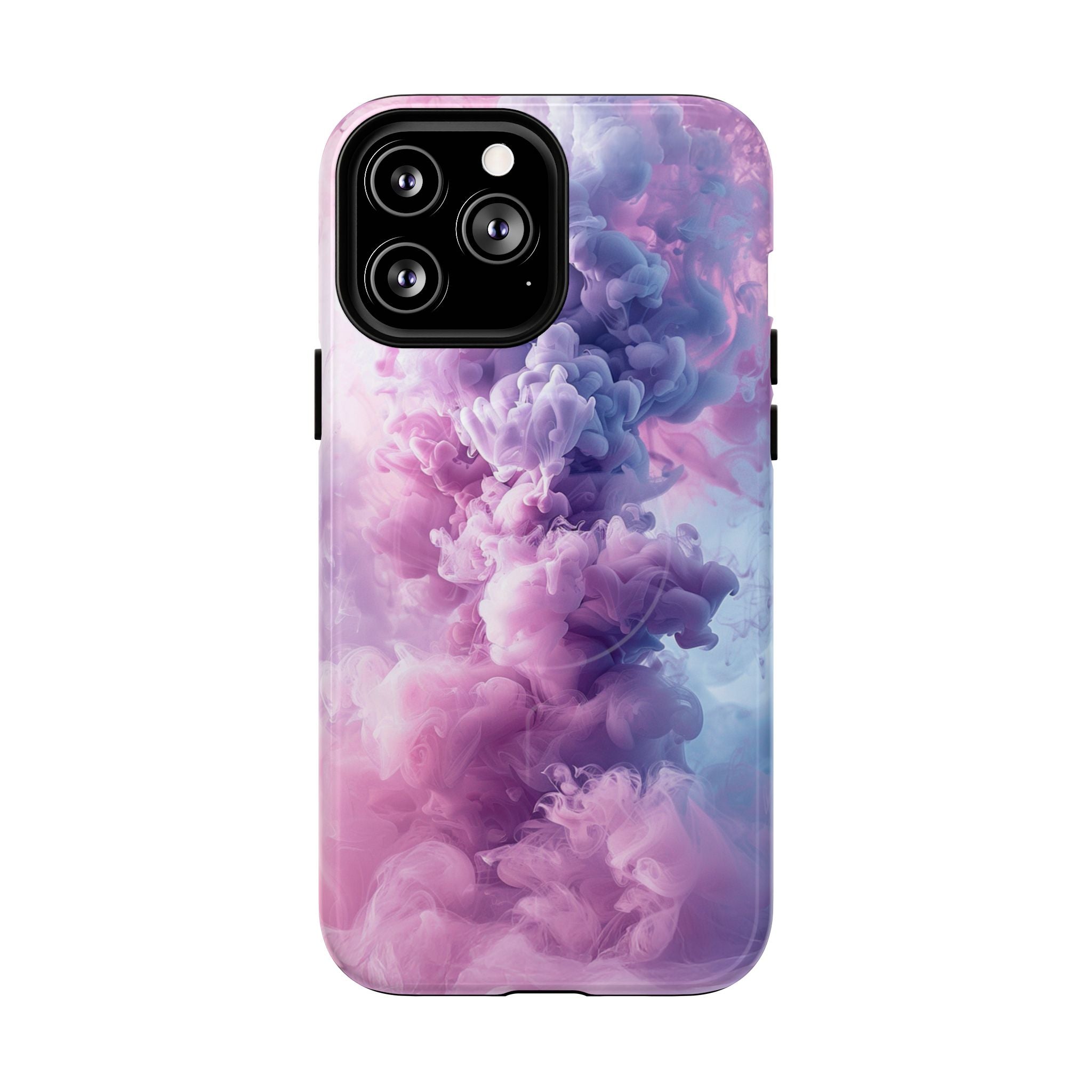 Magnetic Tough Phone Case — Pink & Purple Cloud Smoke Design