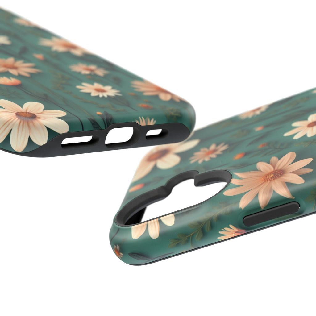 Floral Daisy Magnetic Impact-Resistant Phone Case