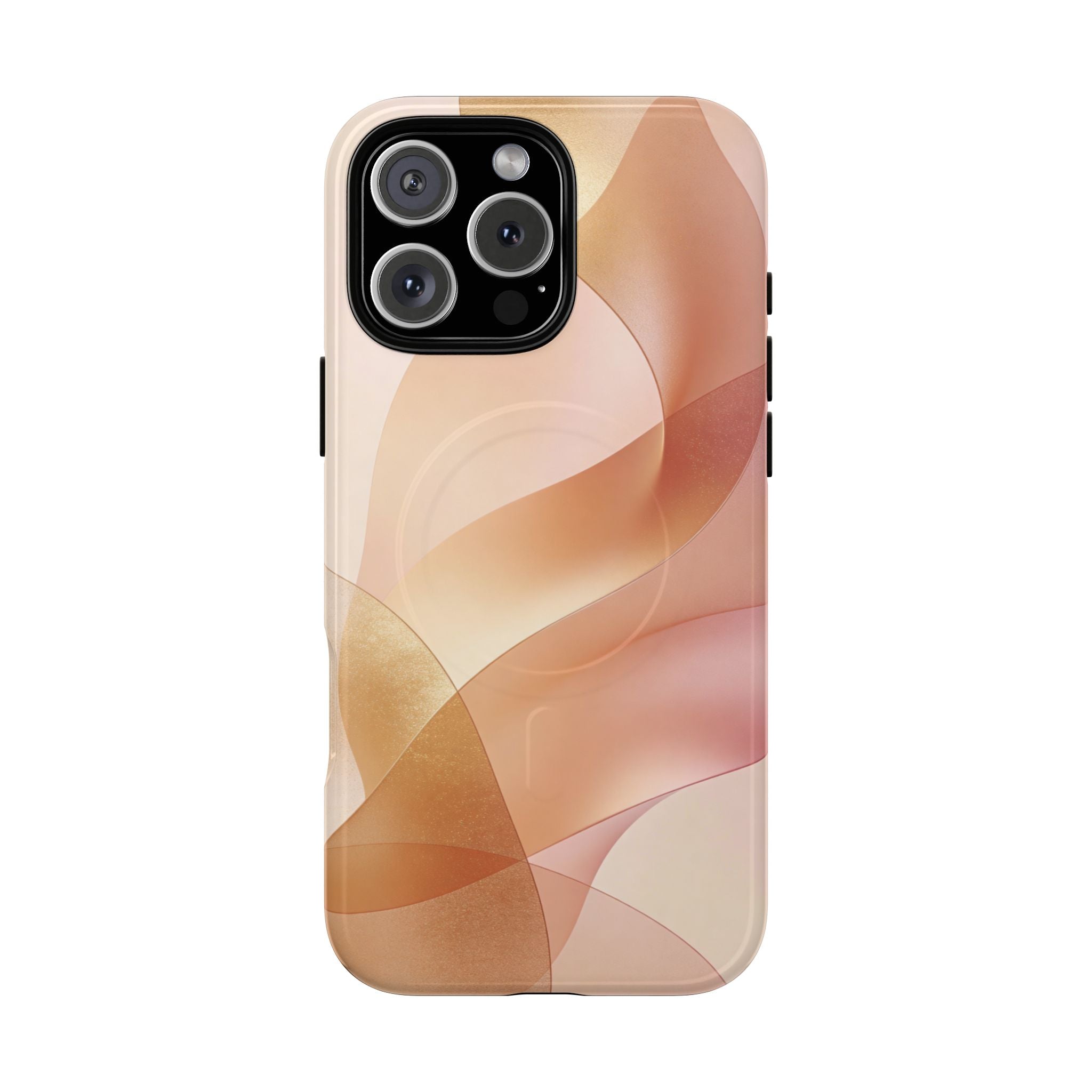 Magnetic Tough Phone Case — Abstract Peach Wave Armor