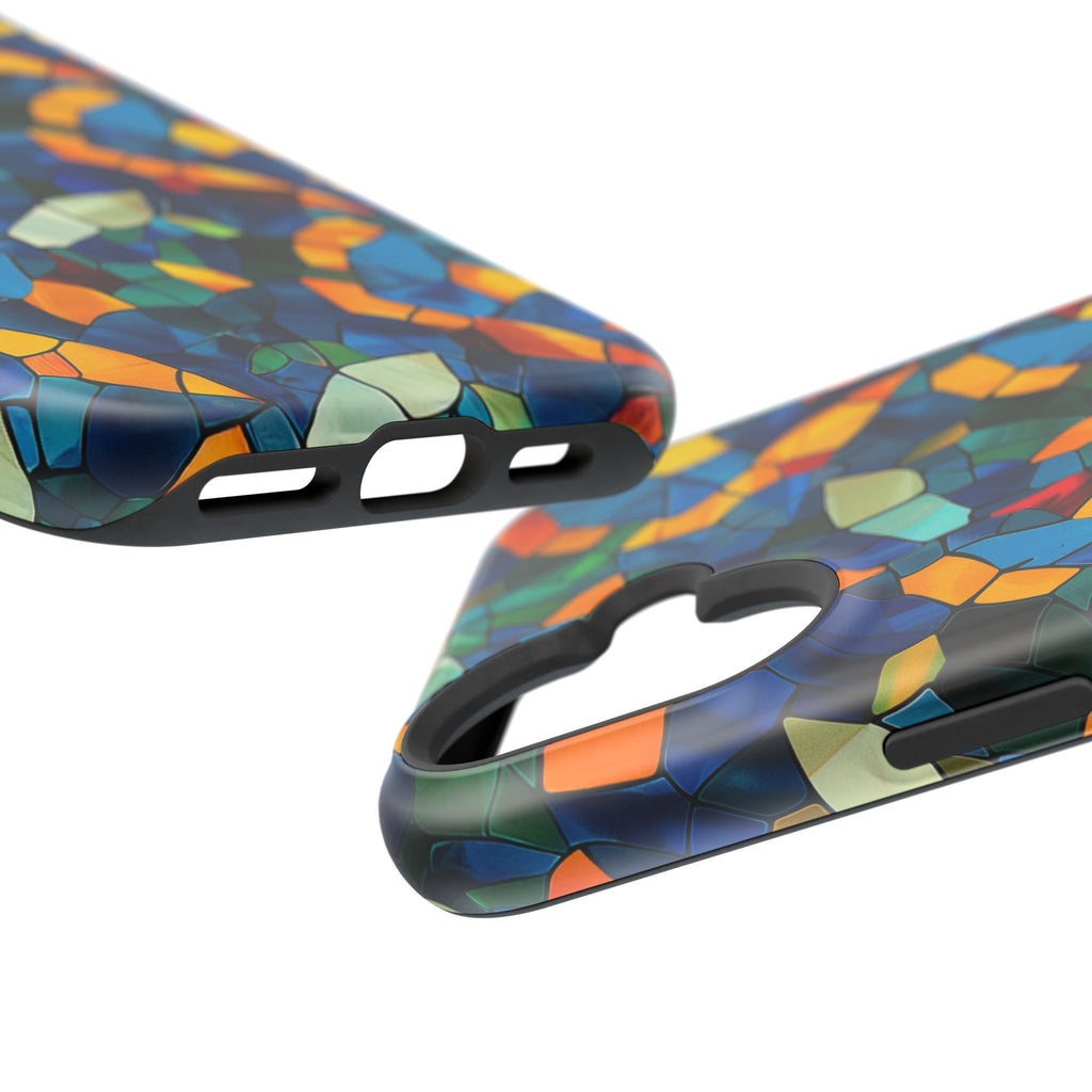 Stained Glass Mosaic Magnetic Impact Phone Case — Durable Protective Cover