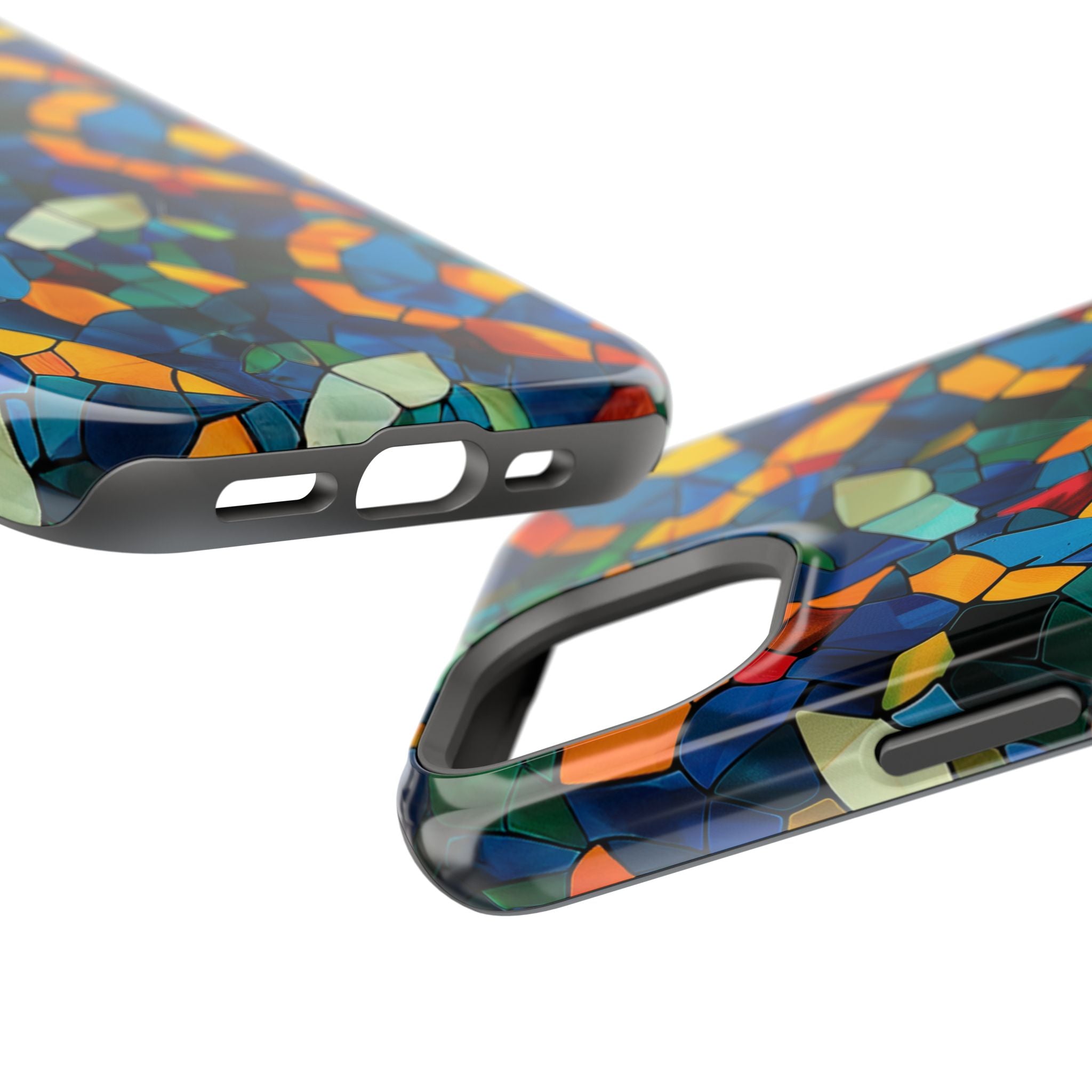 Stained Glass Mosaic Magnetic Impact Phone Case — Durable Protective Cover