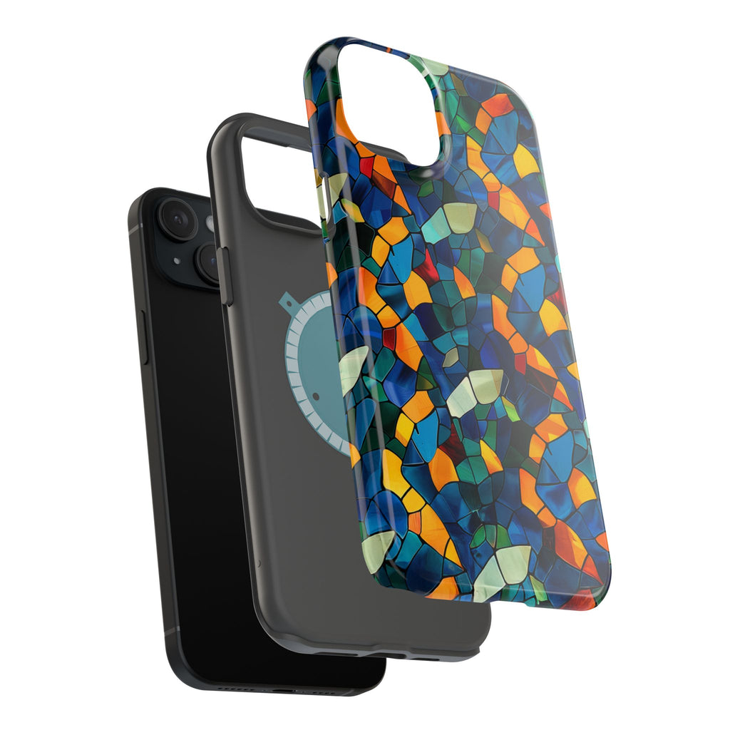 Stained Glass Mosaic Magnetic Impact Phone Case — Durable Protective Cover