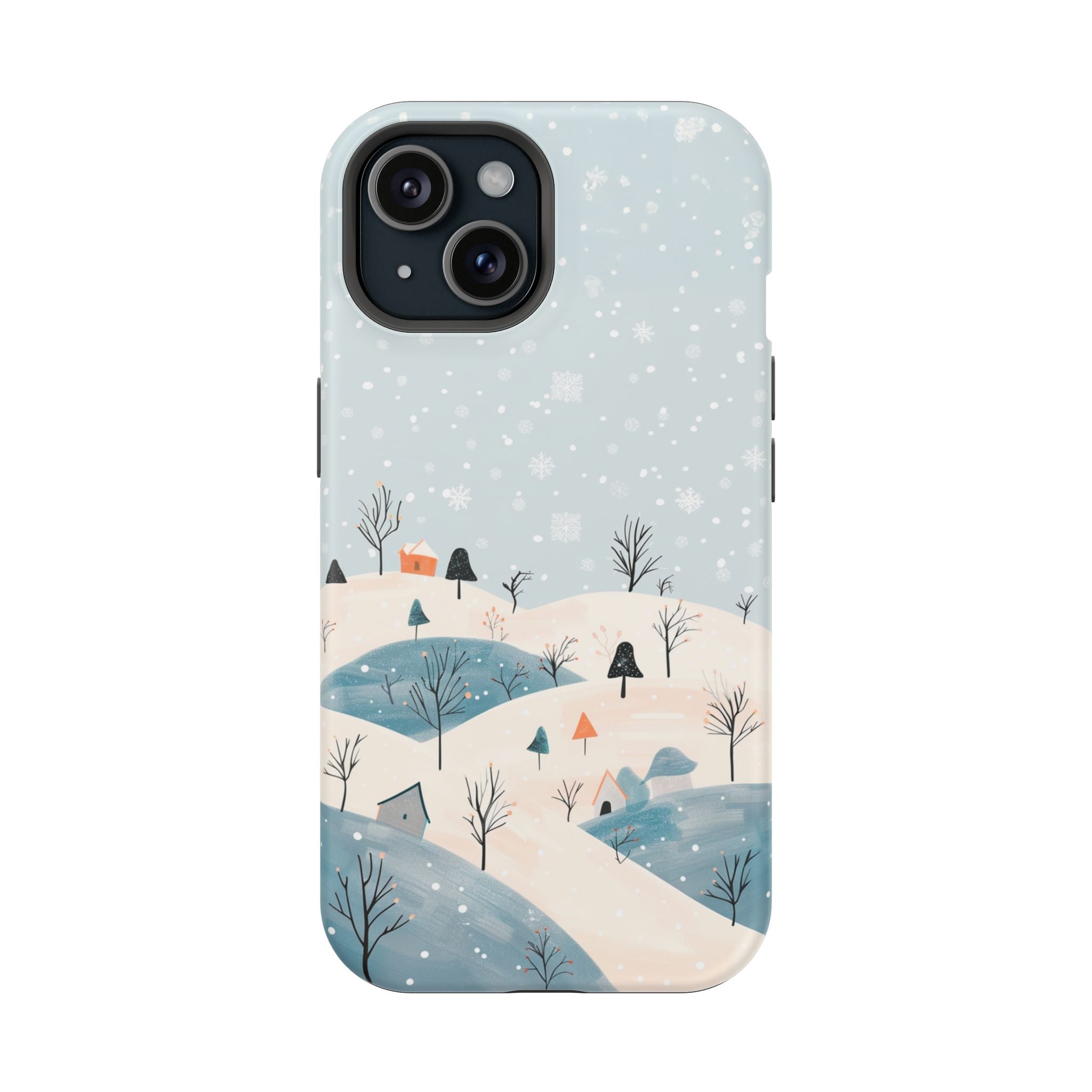Winter Snowy Hills Magnetic Impact Phone Case — Cute Scenic Landscape iPhone Cover