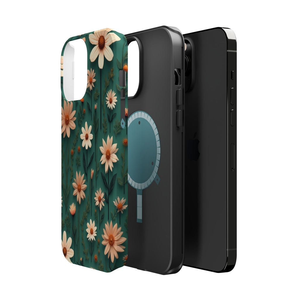Floral Daisy Magnetic Impact-Resistant Phone Case