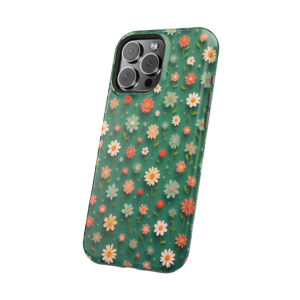 Floral Daisy Magnetic Impact-Resistant Phone Case