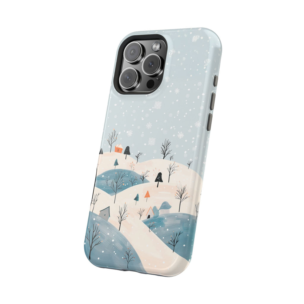 Winter Snowy Hills Magnetic Impact Phone Case — Cute Scenic Landscape iPhone Cover