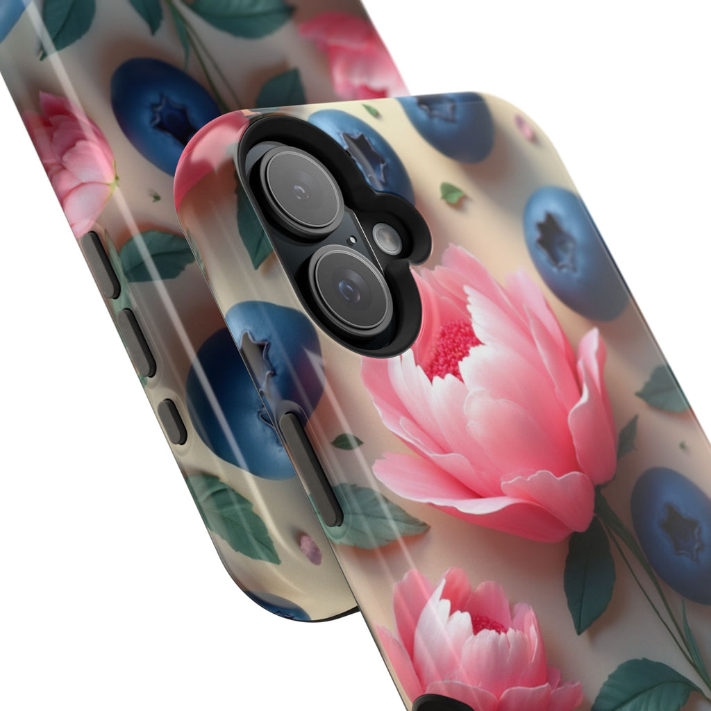 Floral Blueberry Phone Case — Magnetic Impact-Resistant