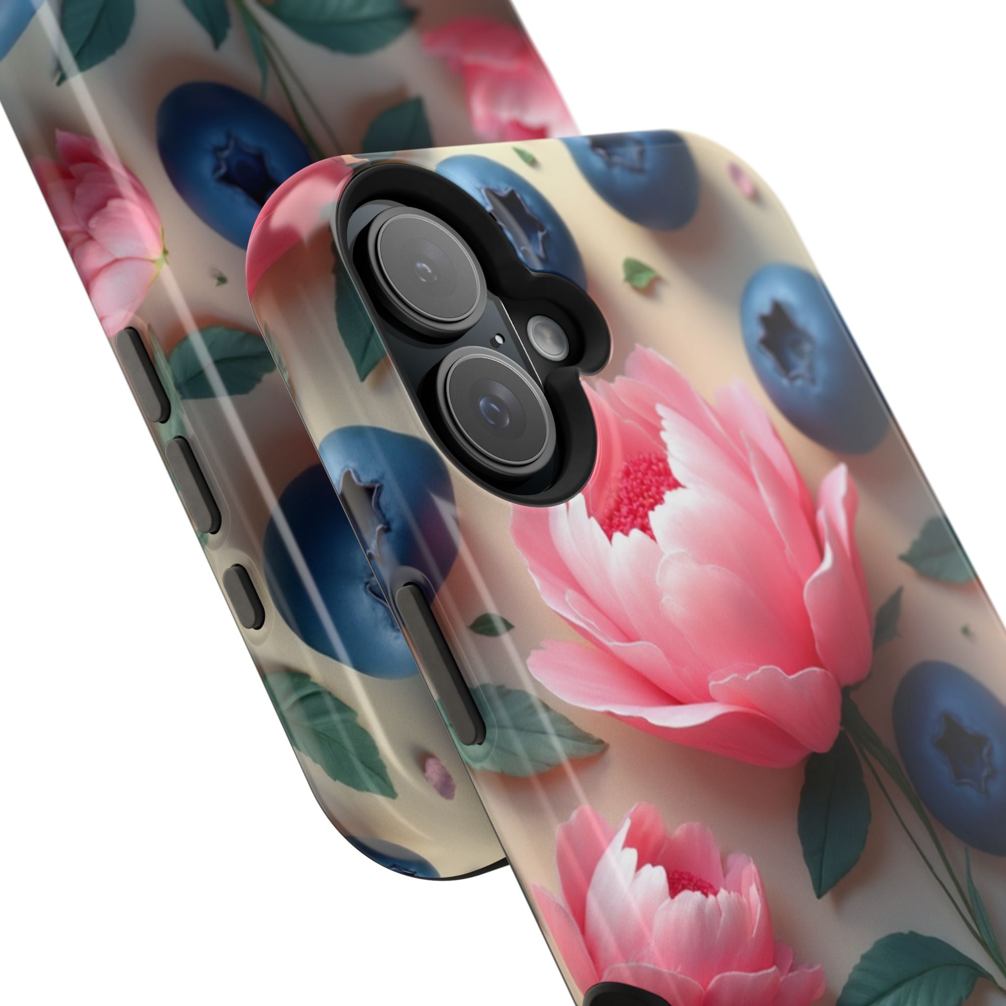 Floral Blueberry Phone Case — Magnetic Impact-Resistant
