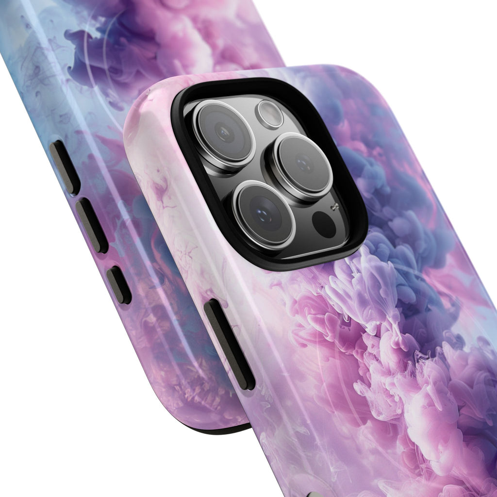 Magnetic Tough Phone Case — Pink & Purple Cloud Smoke Design