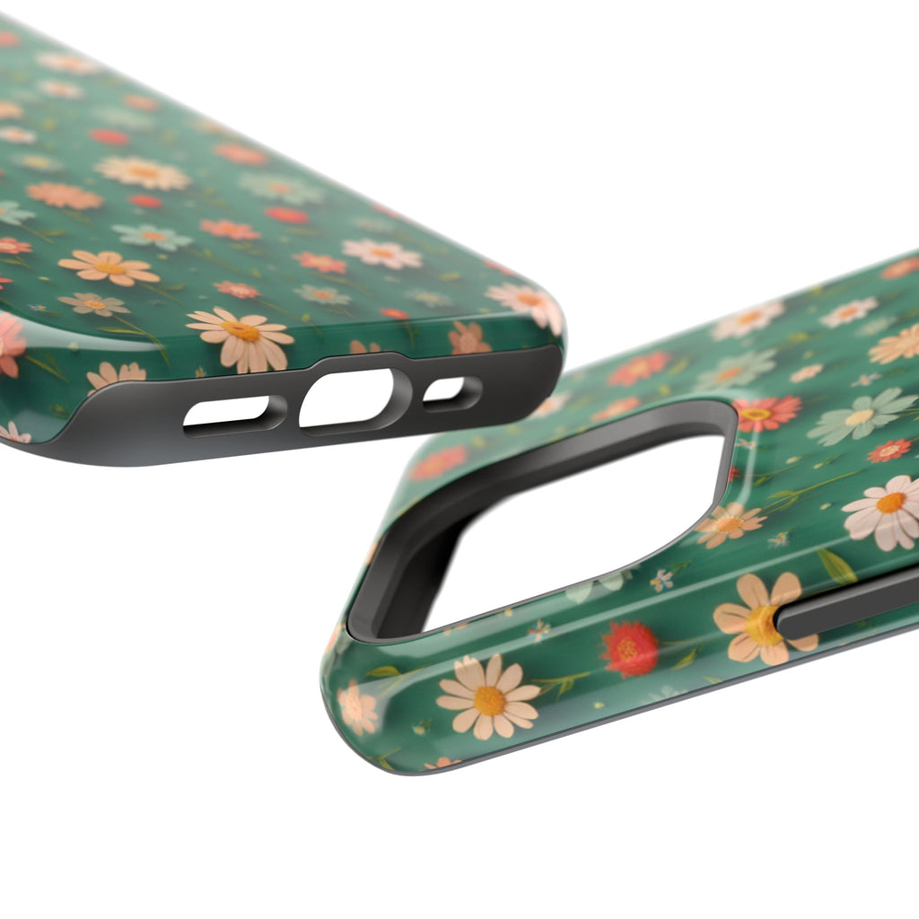 Floral Daisy Magnetic Impact-Resistant Phone Case