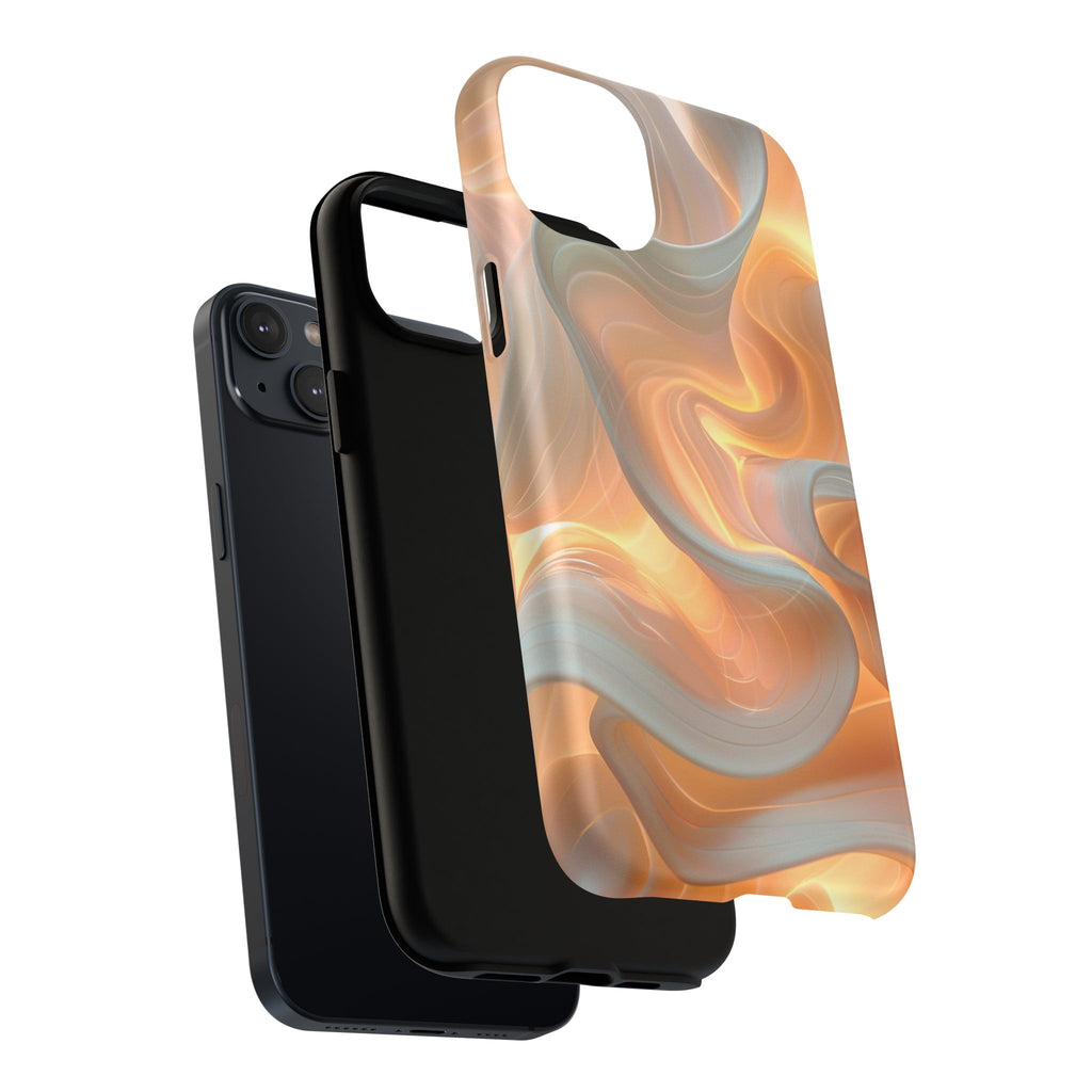 Marbled Amber Swirl Tough Magnetic Case