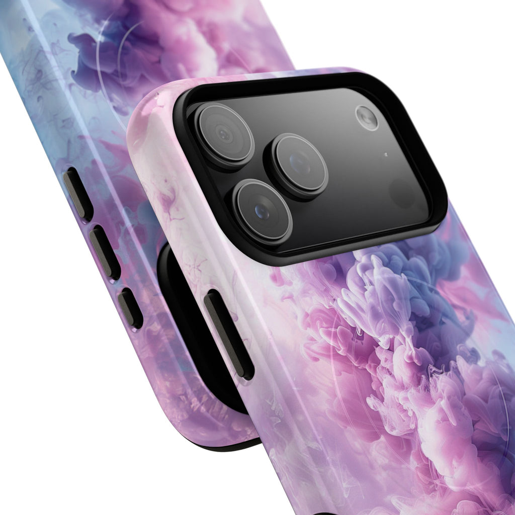 Magnetic Tough Phone Case — Pink & Purple Cloud Smoke Design