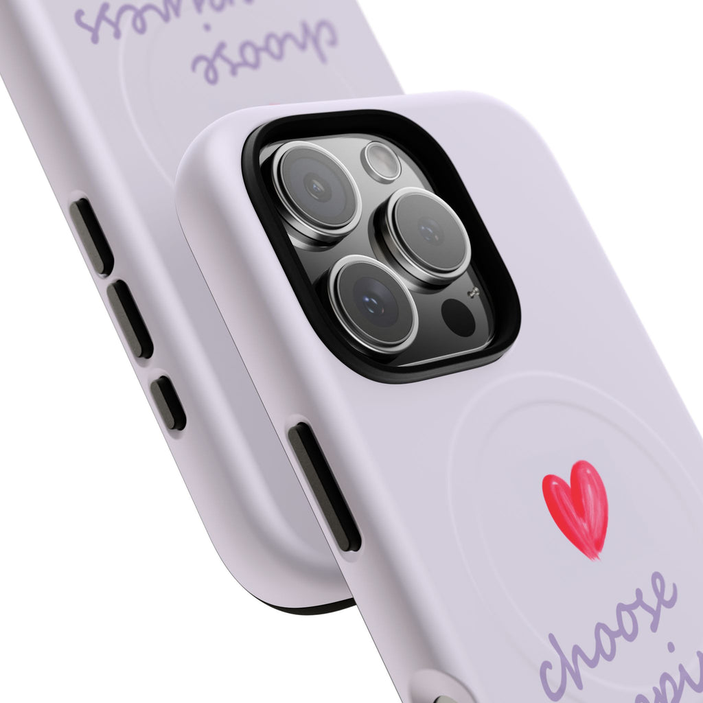 Tough Magnetic Case — "Choose Happiness" Heart Phone Cover