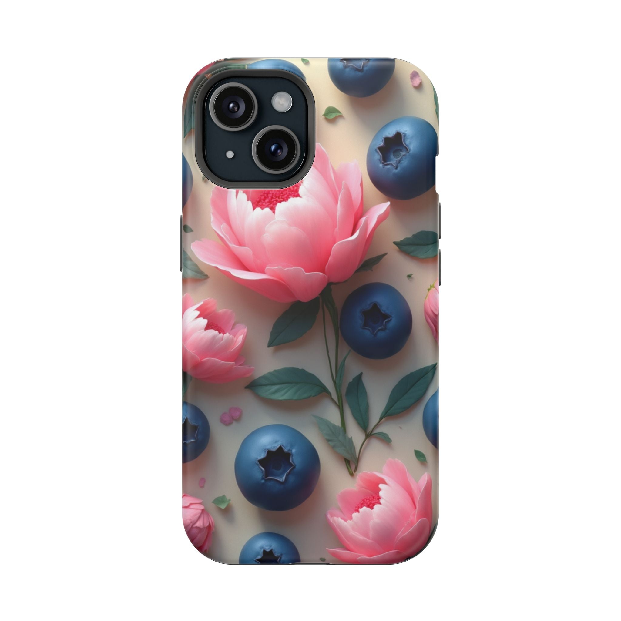 Floral Blueberry Phone Case — Magnetic Impact-Resistant