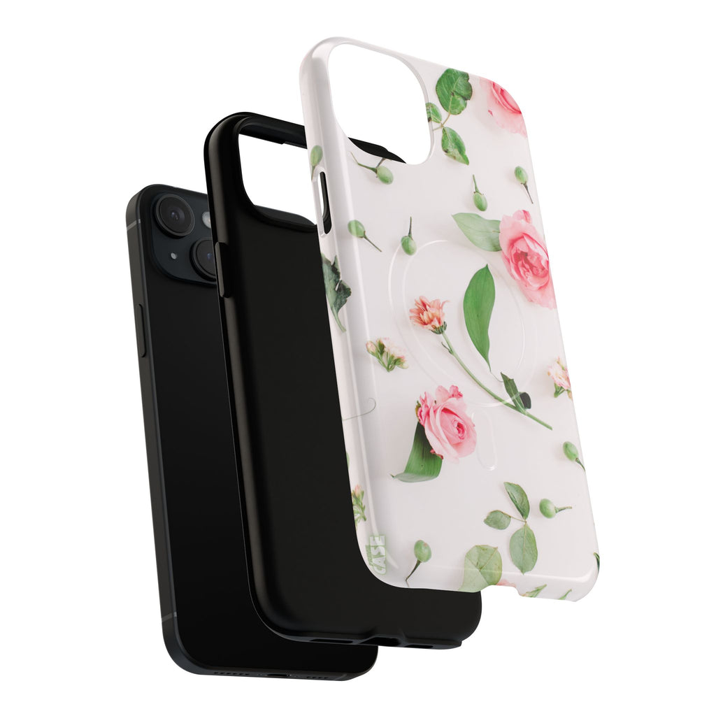 Floral Rose Tough Magnetic Phone Case