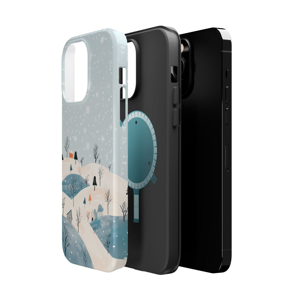 Winter Snowy Hills Magnetic Impact Phone Case — Cute Scenic Landscape iPhone Cover