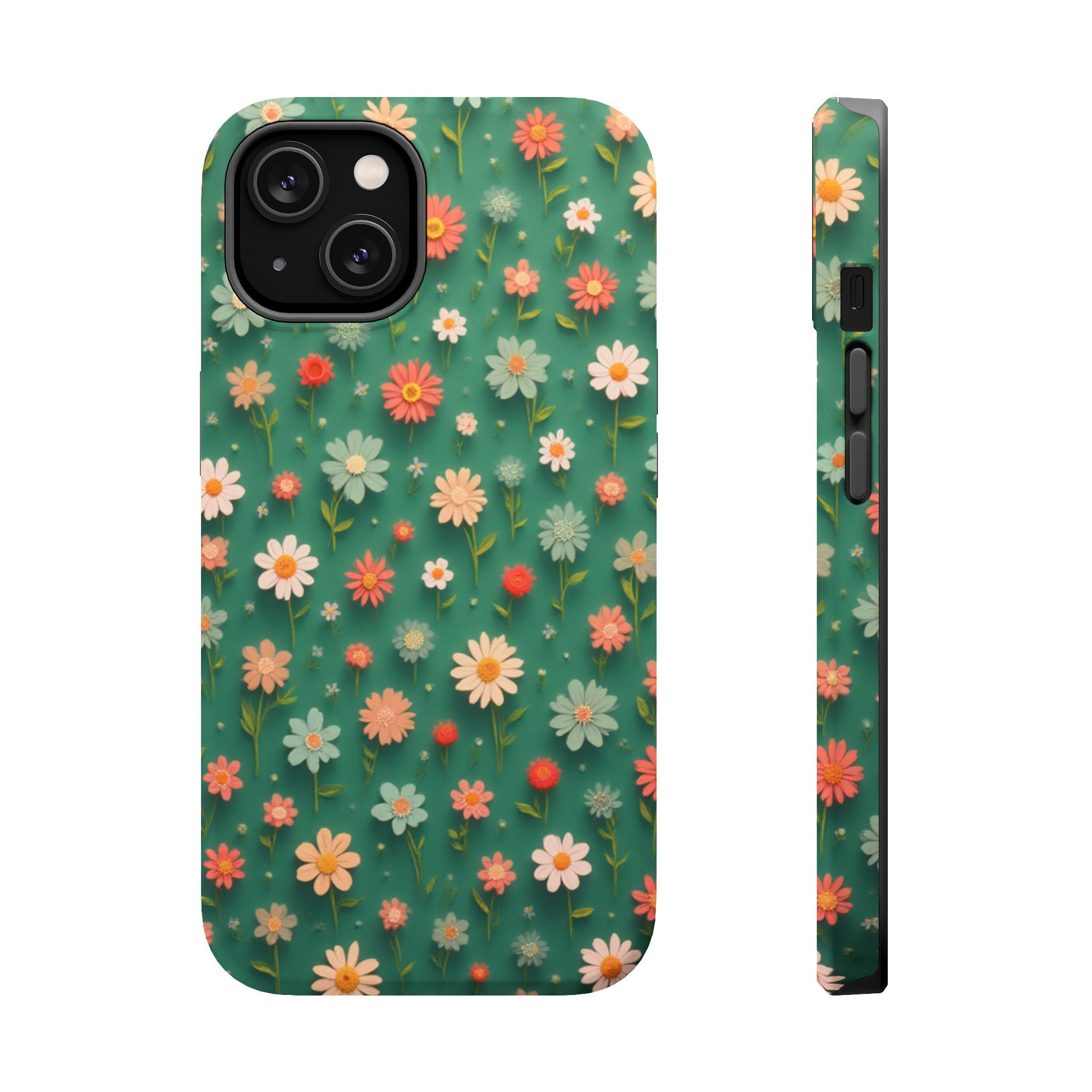 Floral Daisy Magnetic Impact-Resistant Phone Case
