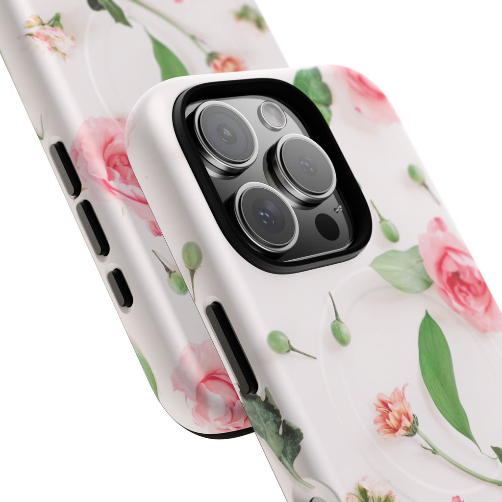 Floral Rose Tough Magnetic Phone Case