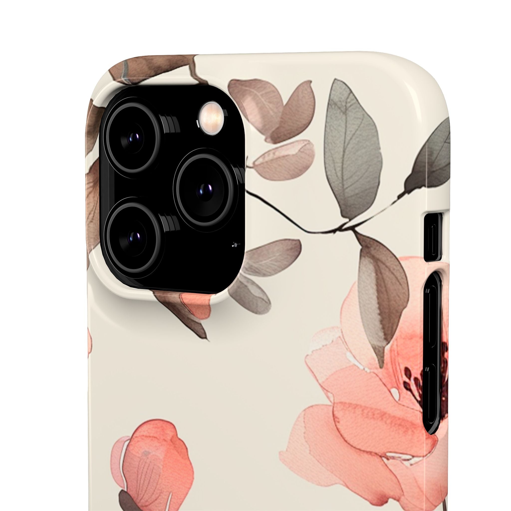 Floral Snap Phone Case — Blush Watercolor Poppies