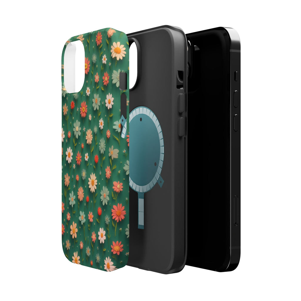 Floral Daisy Magnetic Impact-Resistant Phone Case