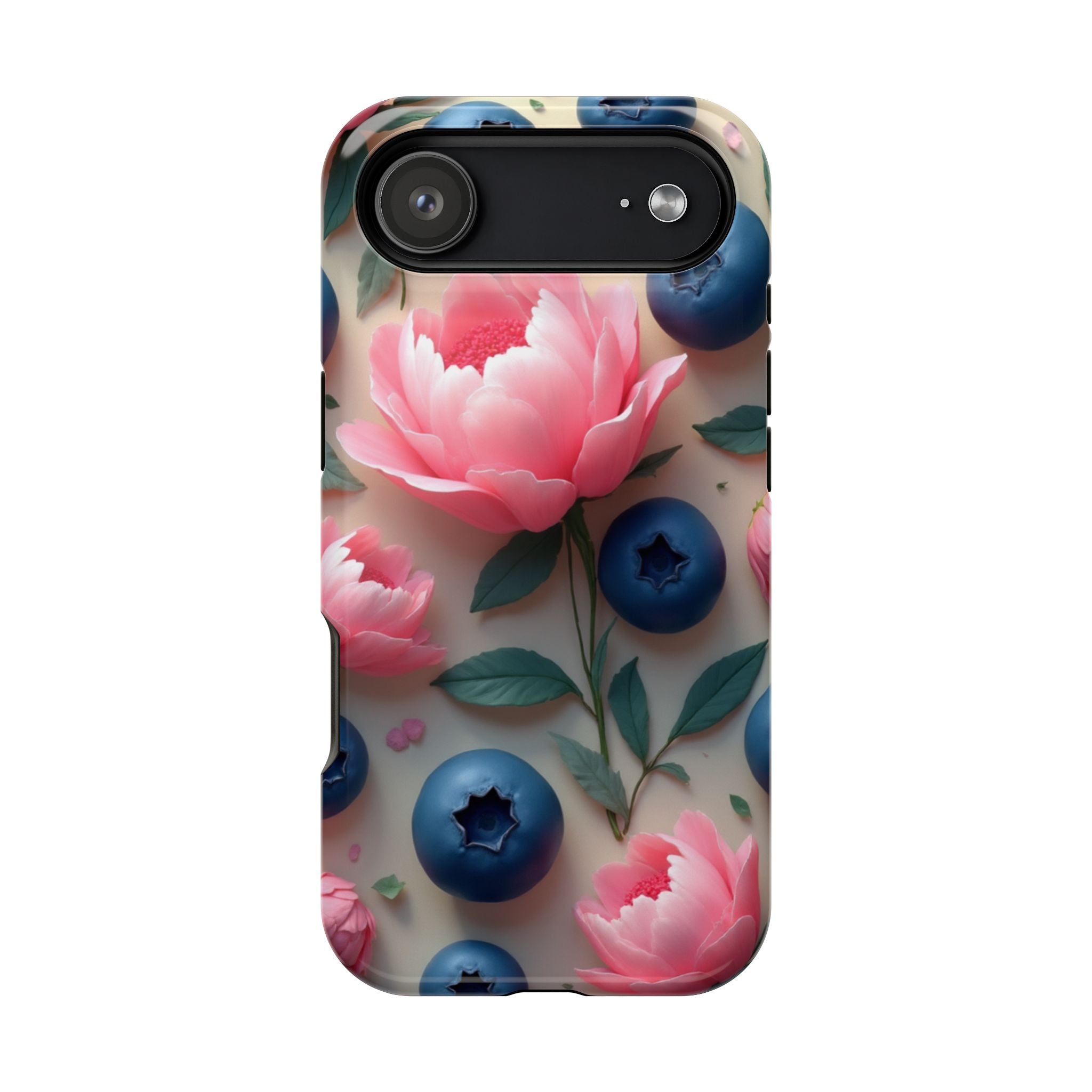 Floral Blueberry Phone Case — Magnetic Impact-Resistant