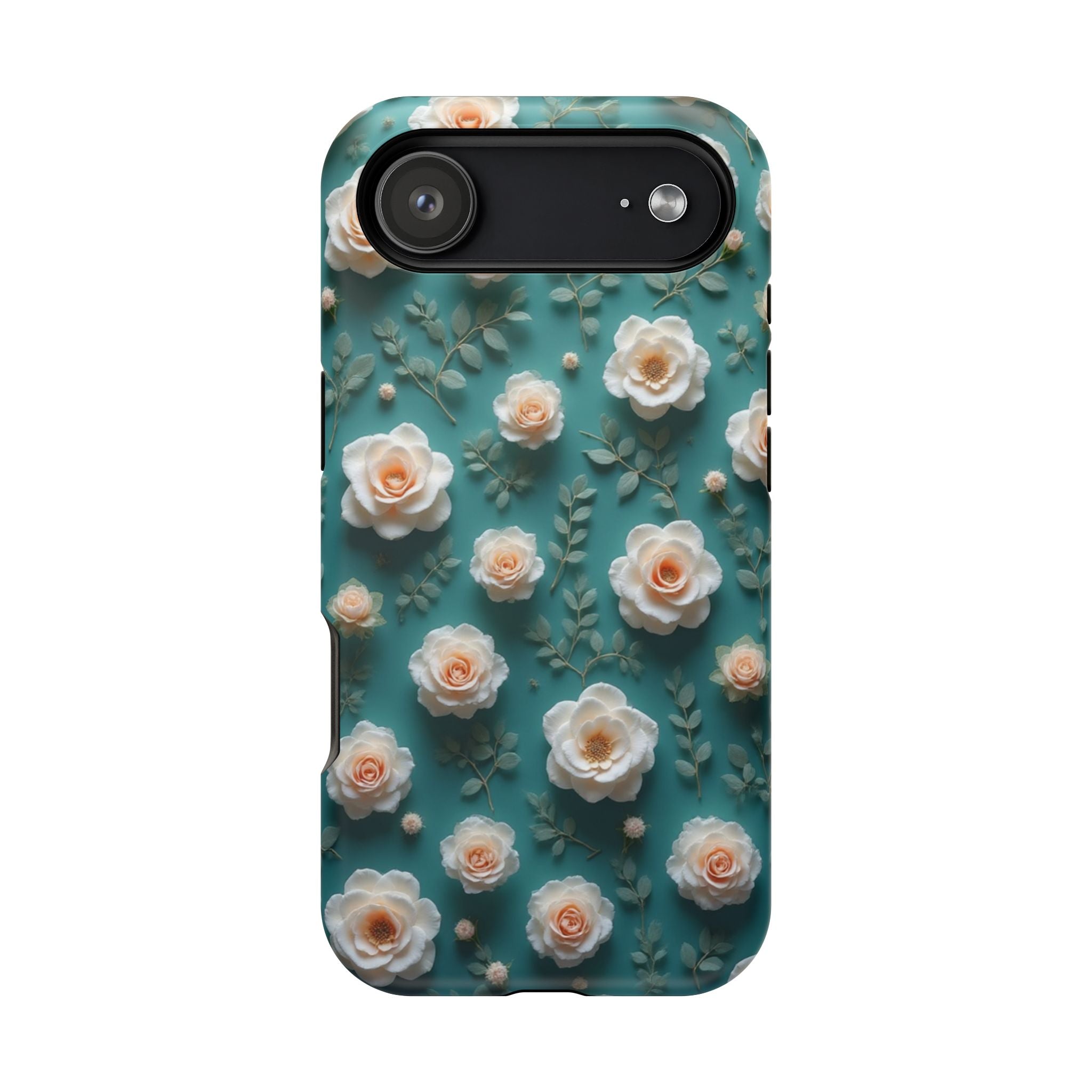 Floral Rose Pattern Magnetic Impact-Resistant Phone Case