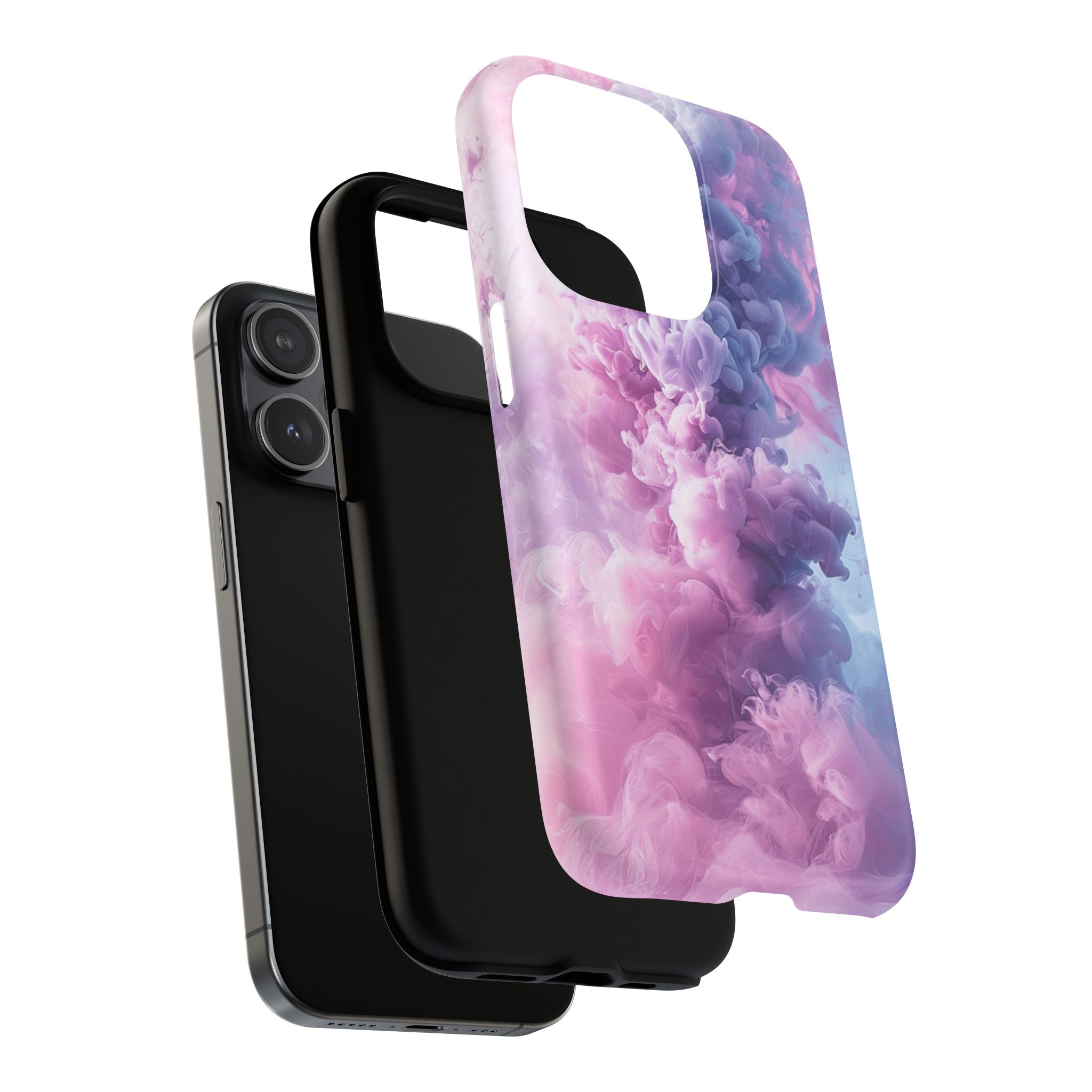 Magnetic Tough Phone Case — Pink & Purple Cloud Smoke Design
