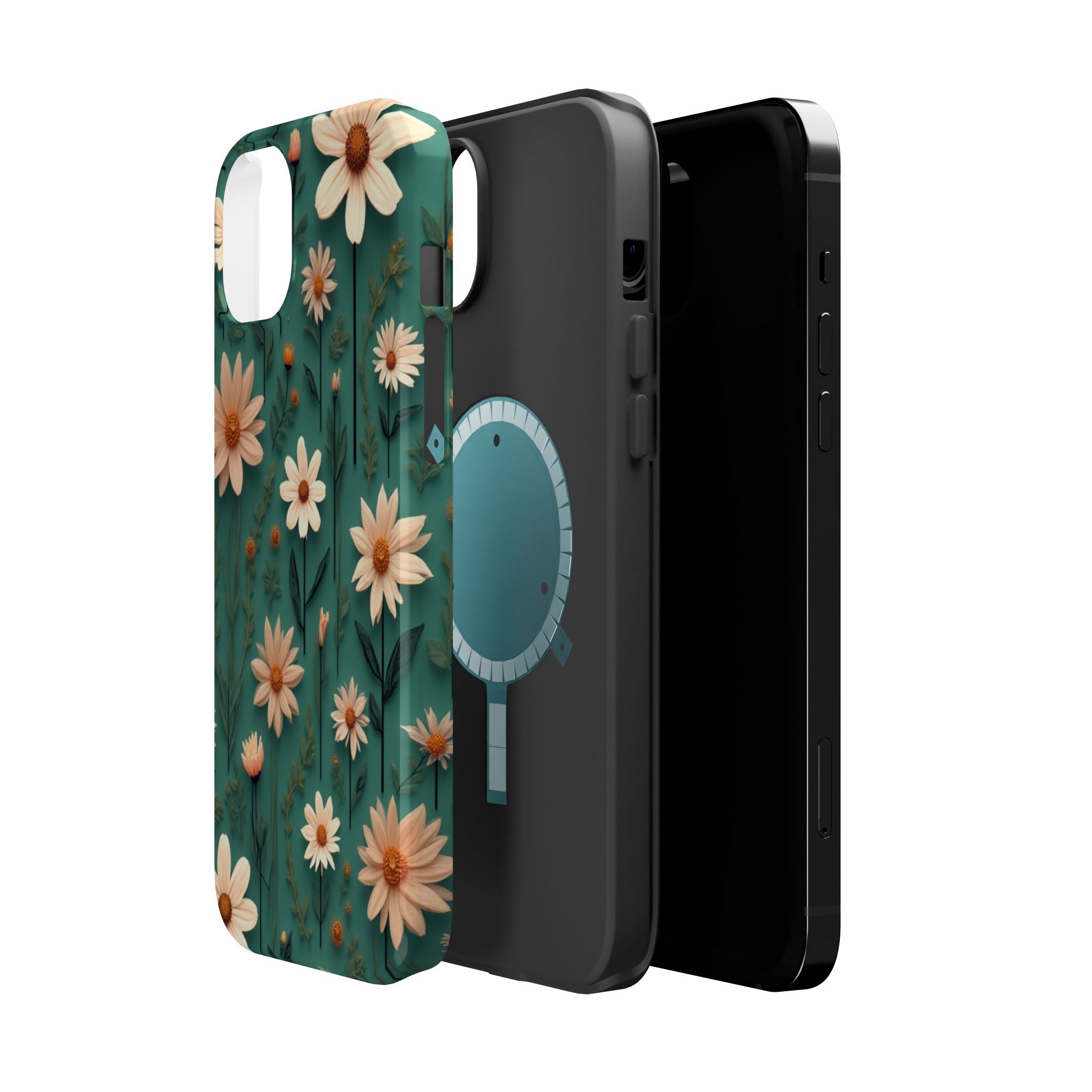 Floral Daisy Magnetic Impact-Resistant Phone Case