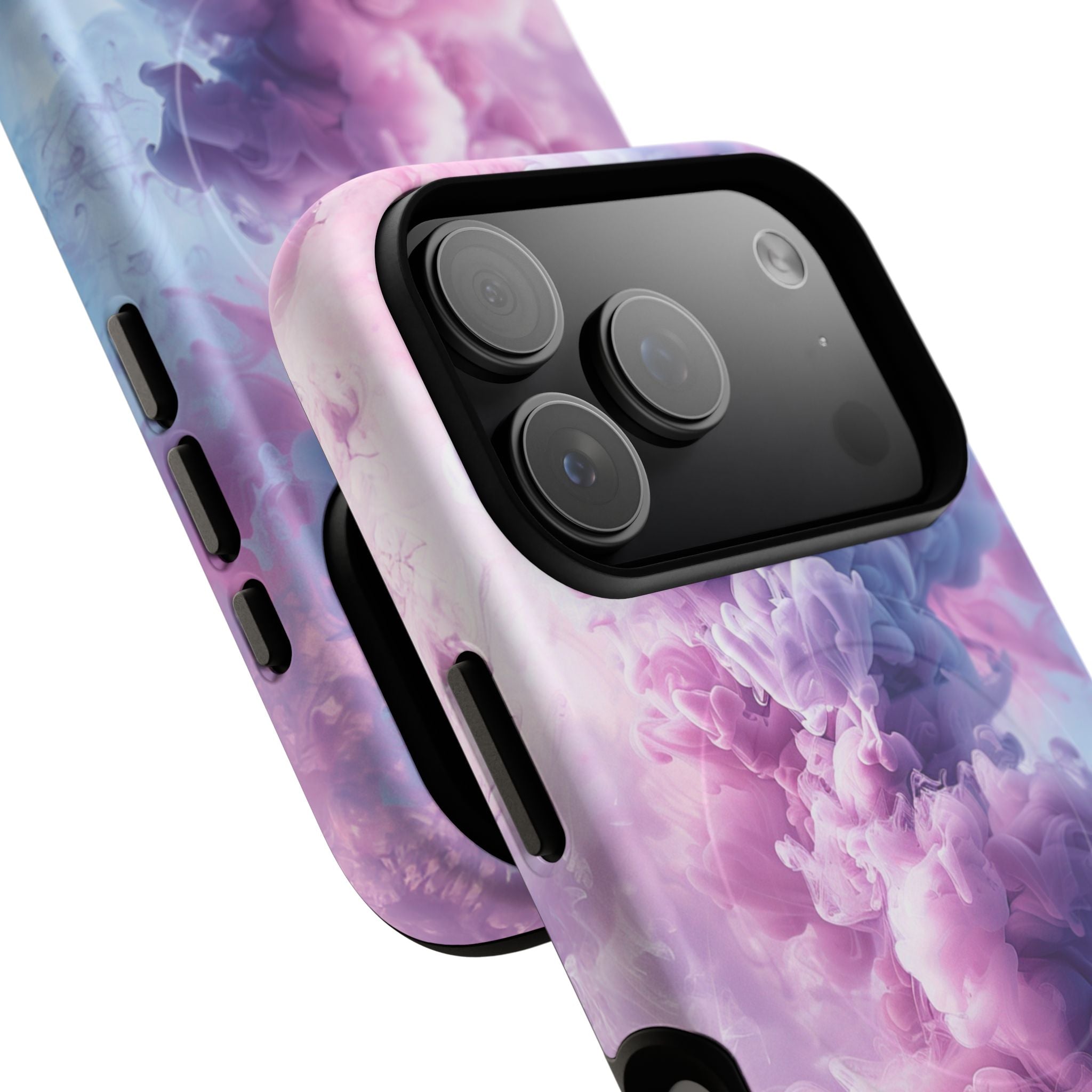 Magnetic Tough Phone Case — Pink & Purple Cloud Smoke Design