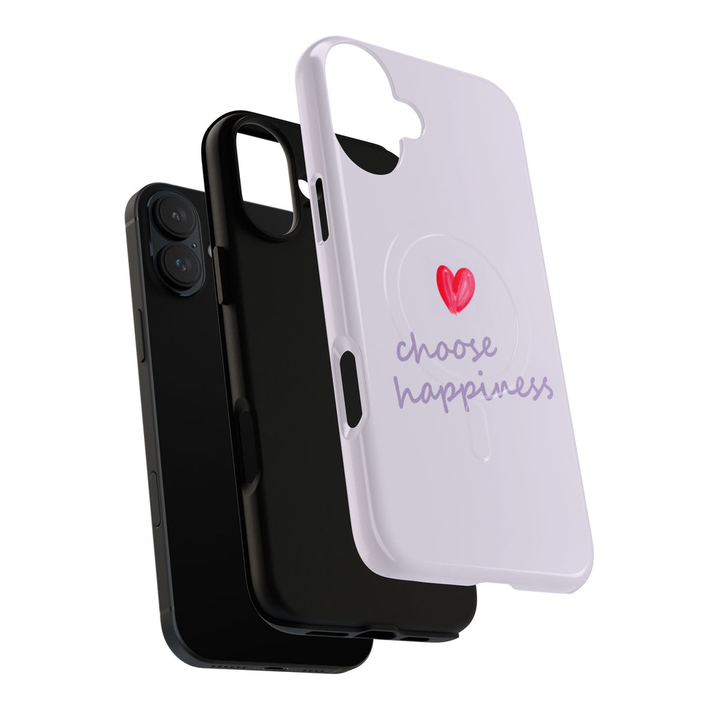 Tough Magnetic Case — "Choose Happiness" Heart Phone Cover