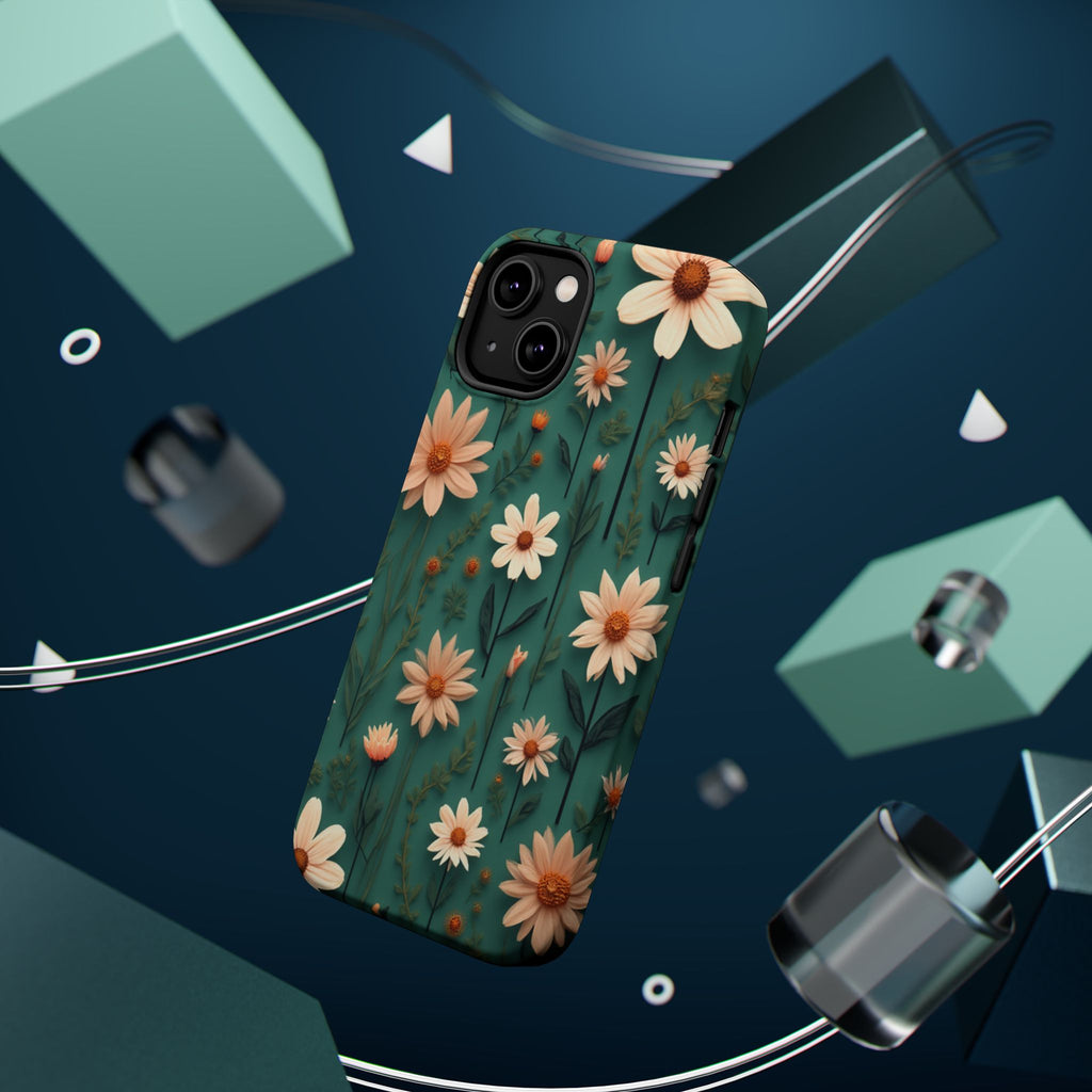 Floral Daisy Magnetic Impact-Resistant Phone Case