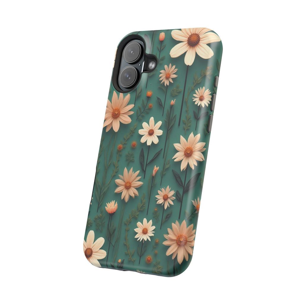 Floral Daisy Magnetic Impact-Resistant Phone Case