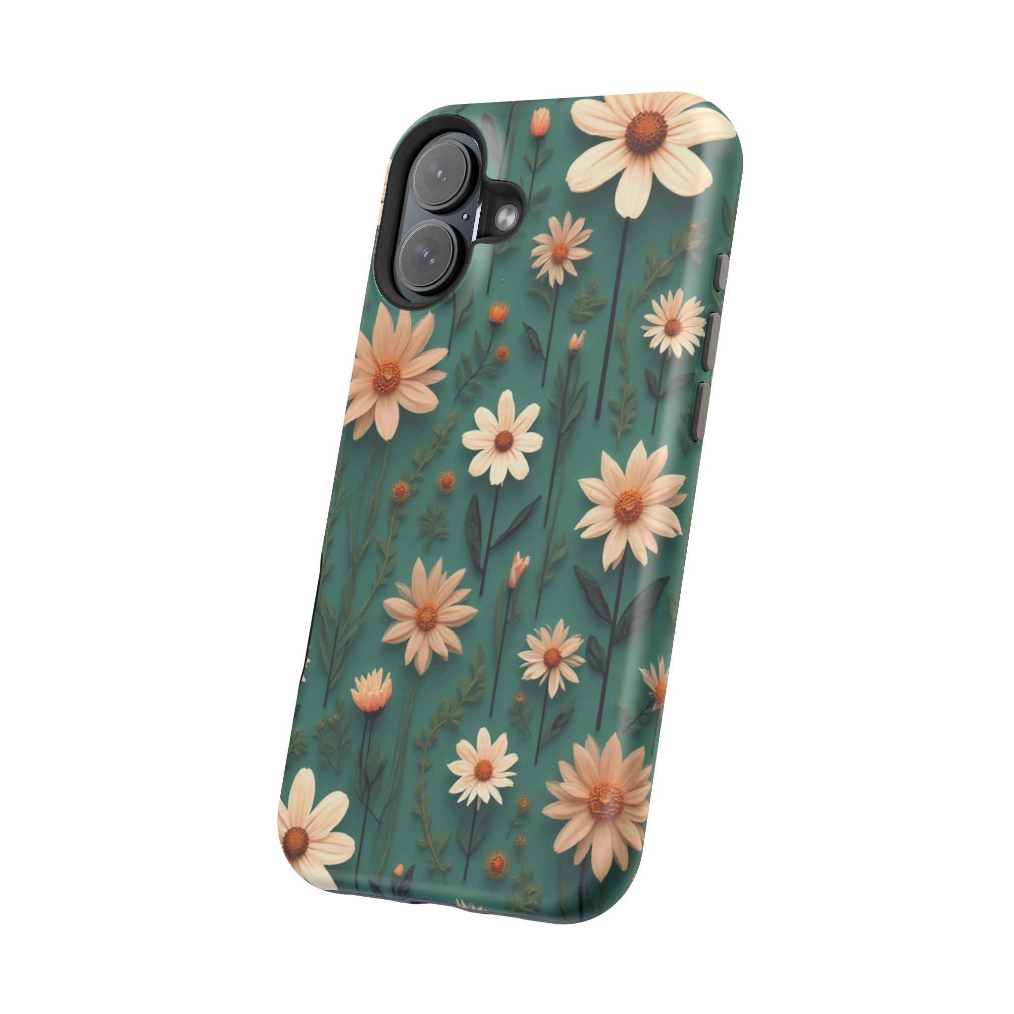 Floral Daisy Magnetic Impact-Resistant Phone Case