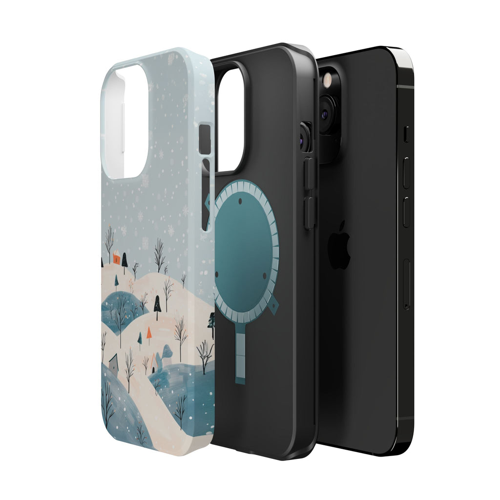 Winter Snowy Hills Magnetic Impact Phone Case — Cute Scenic Landscape iPhone Cover
