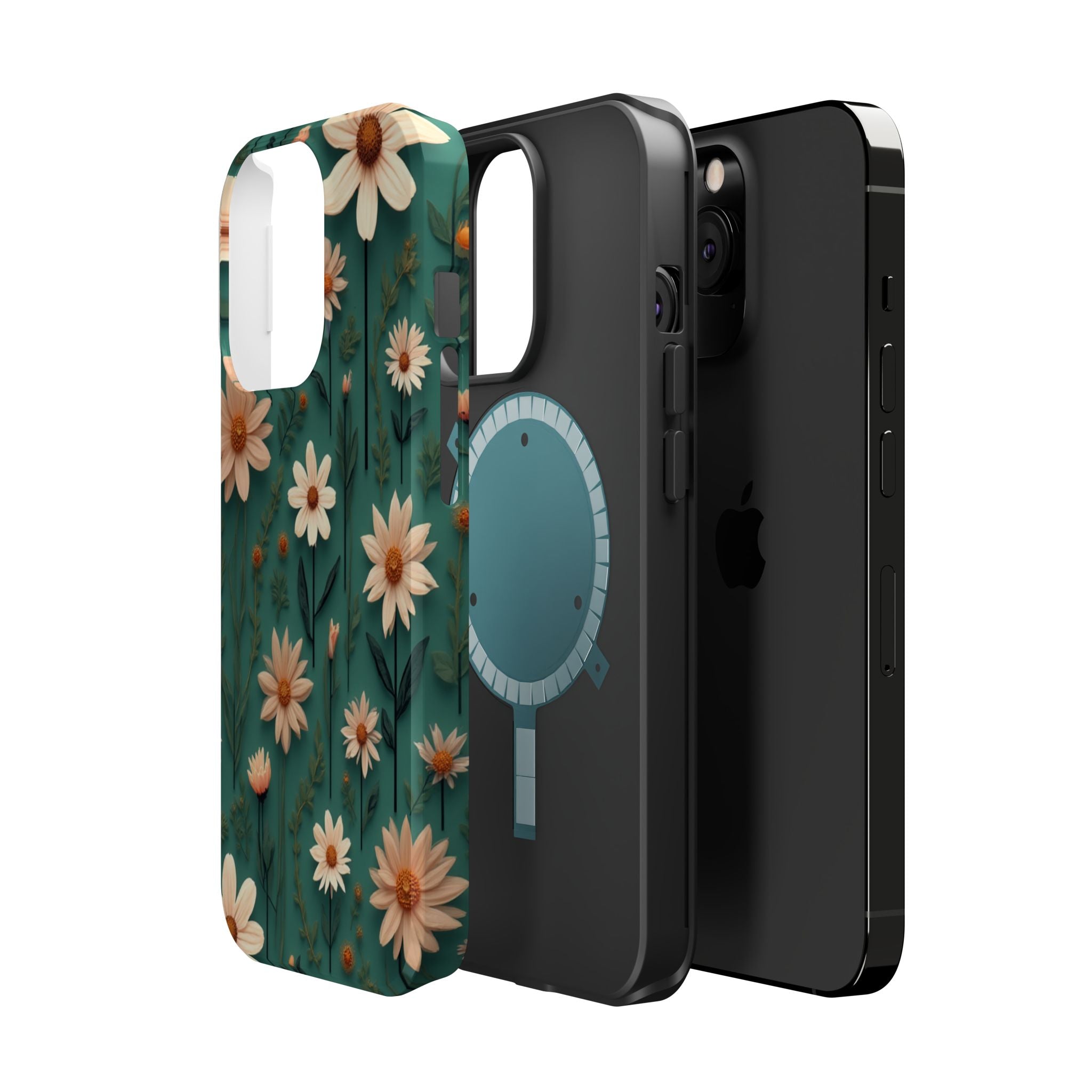 Floral Daisy Magnetic Impact-Resistant Phone Case