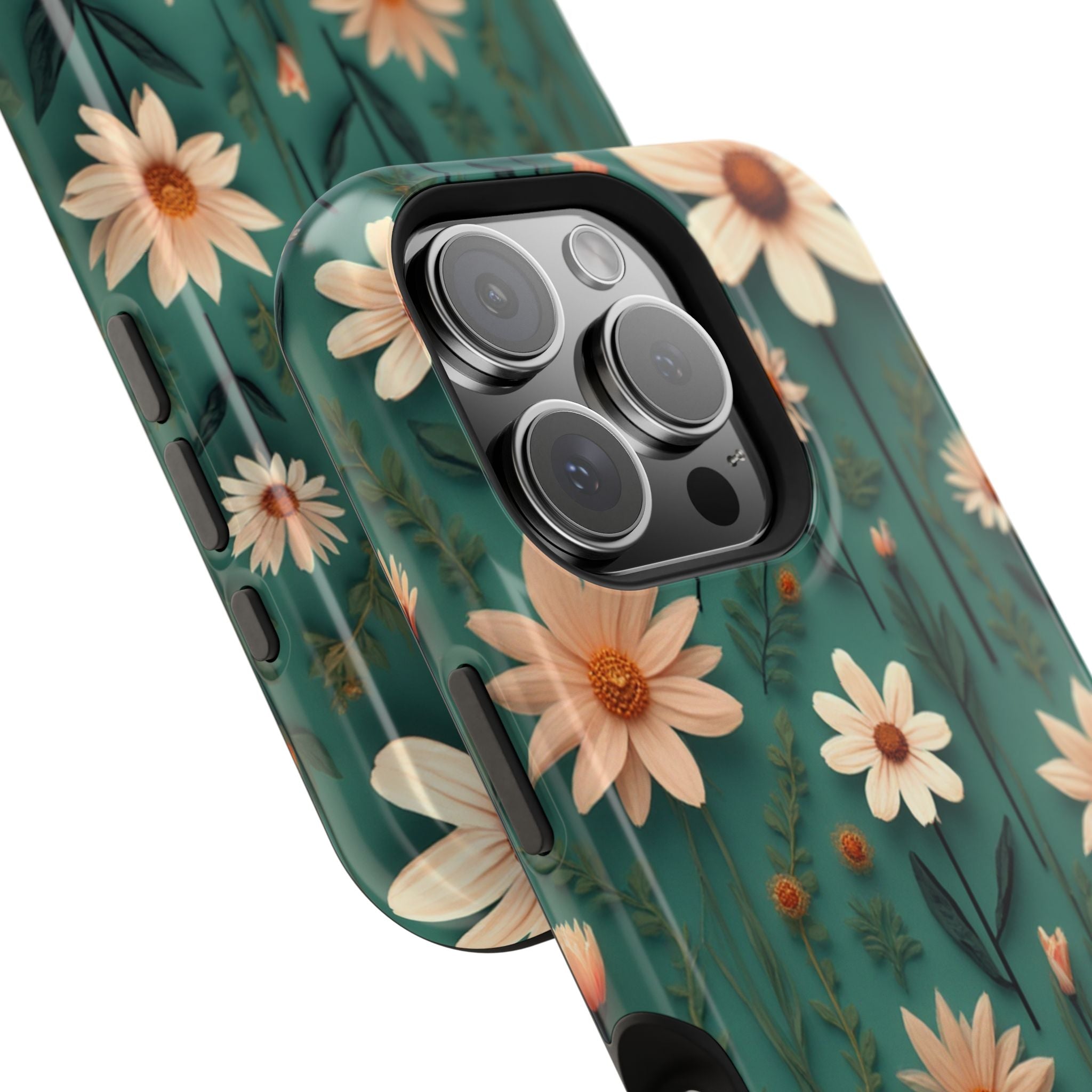 Floral Daisy Magnetic Impact-Resistant Phone Case