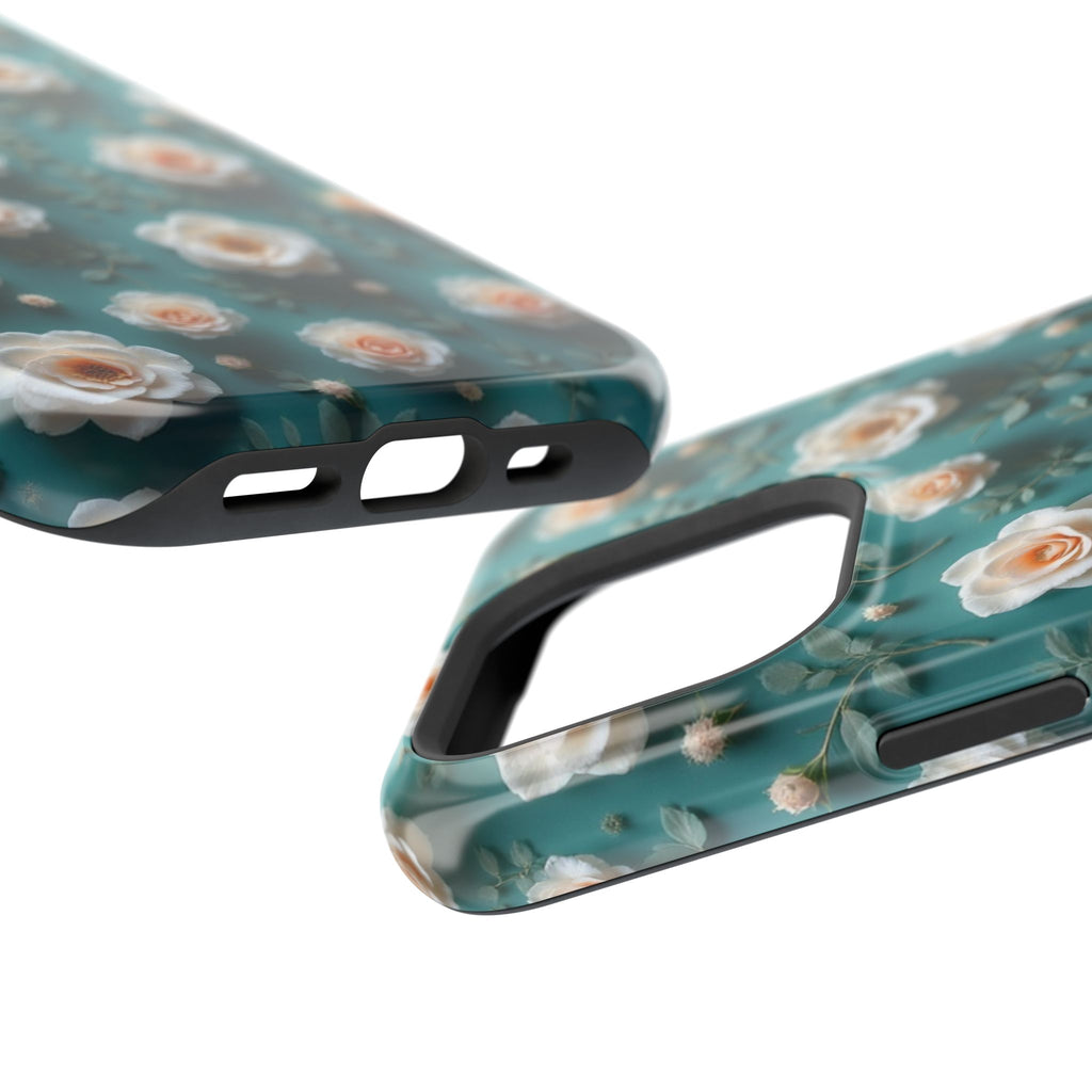 Floral Rose Pattern Magnetic Impact-Resistant Phone Case