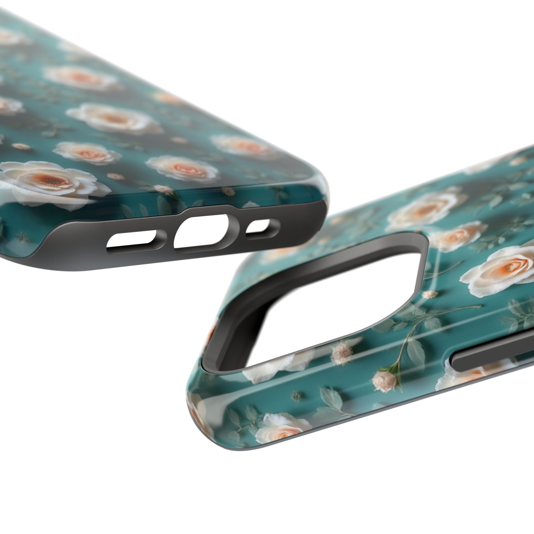 Floral Rose Pattern Magnetic Impact-Resistant Phone Case