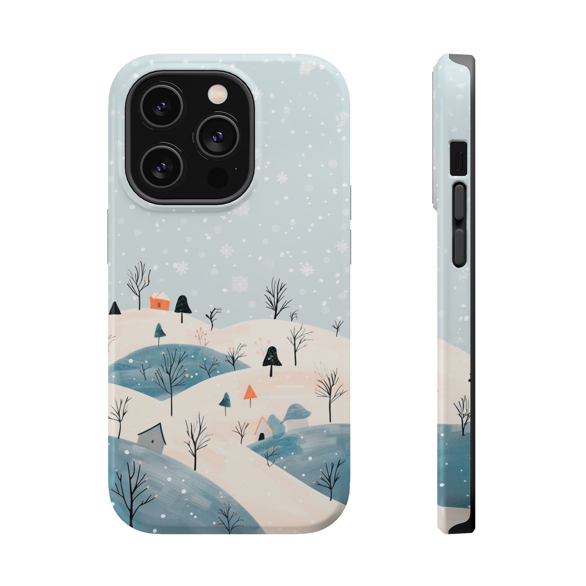 Winter Snowy Hills Magnetic Impact Phone Case — Cute Scenic Landscape iPhone Cover