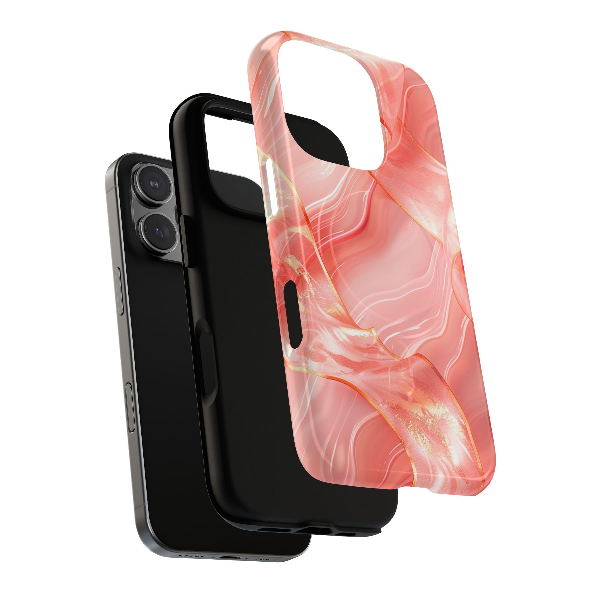 Pink Marble Magnetic Phone Case — Tough Protective iPhone Cover