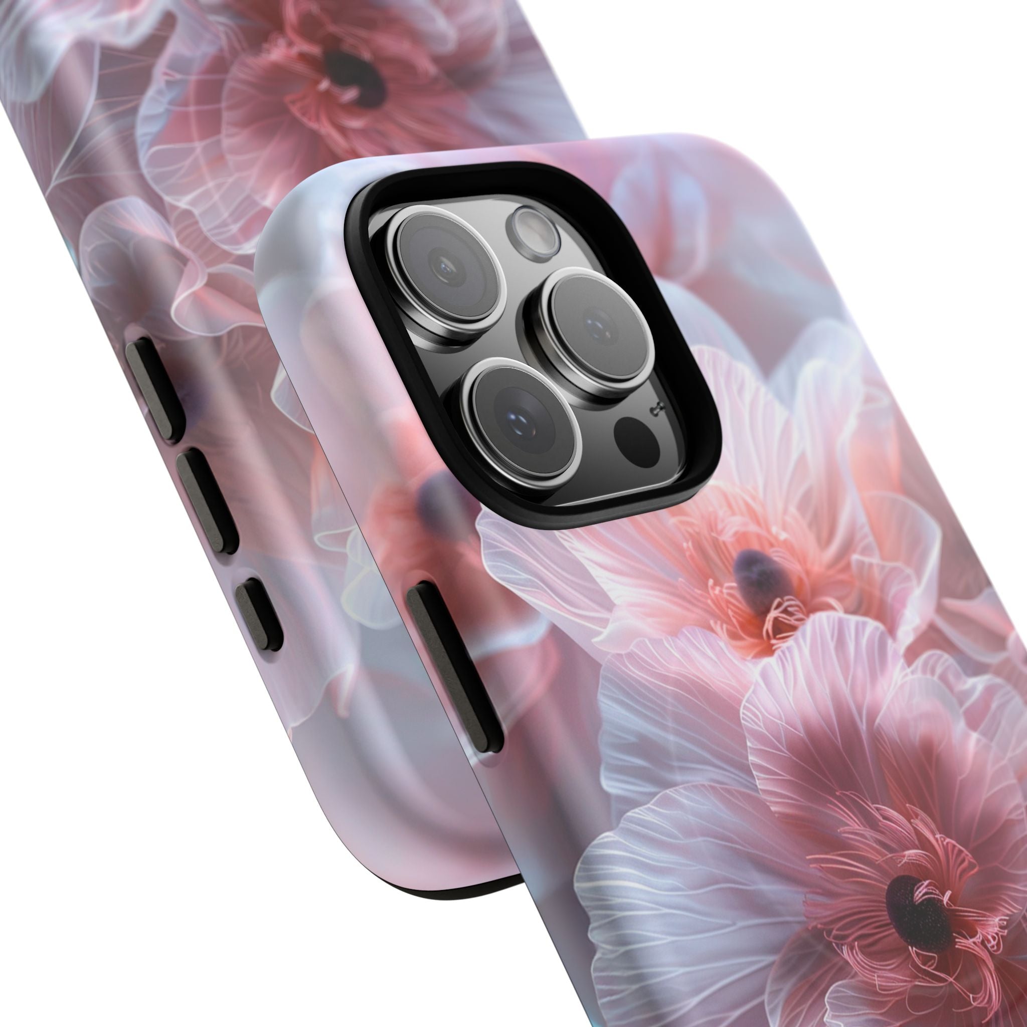 Floral Dream Tough Magnetic Phone Case — Pink Soft Petal Design