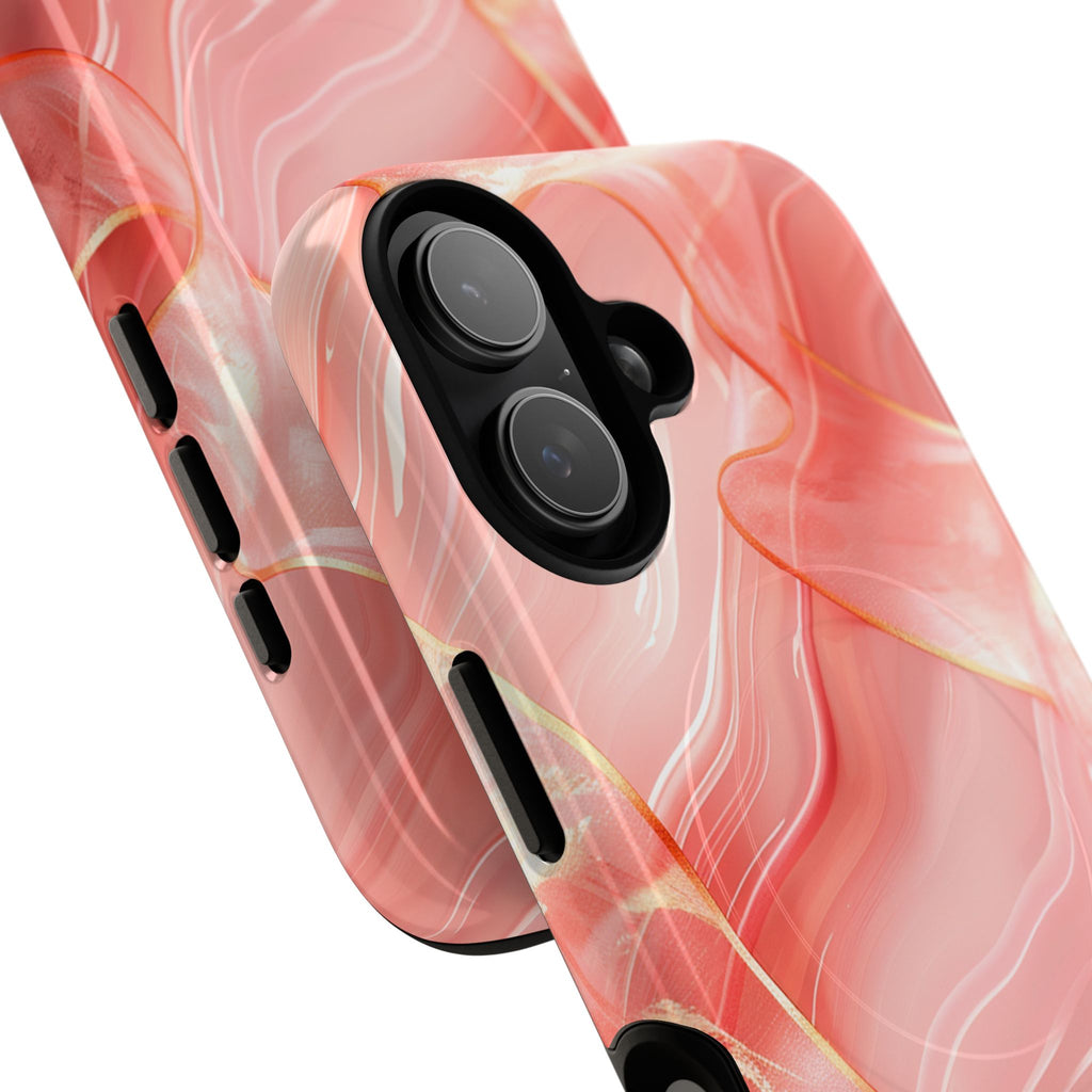 Pink Marble Magnetic Phone Case — Tough Protective iPhone Cover