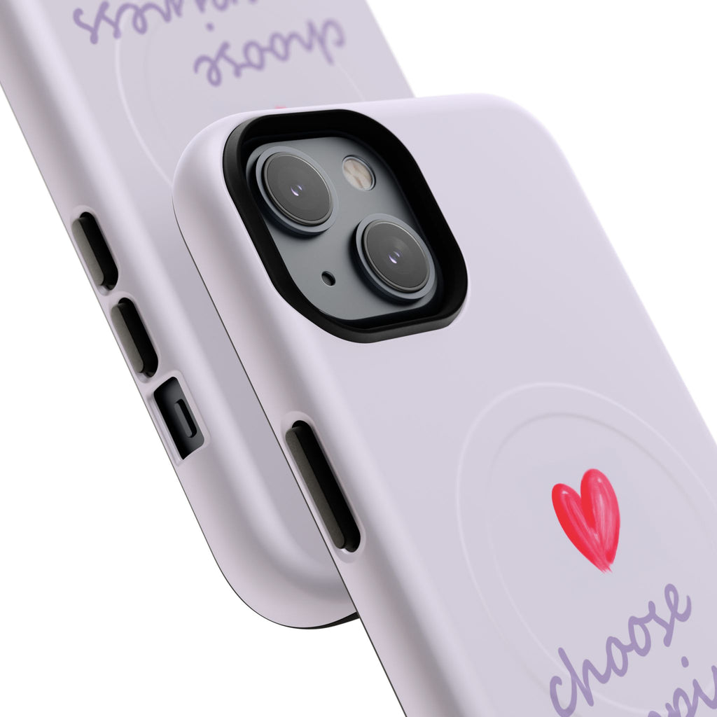 Tough Magnetic Case — "Choose Happiness" Heart Phone Cover