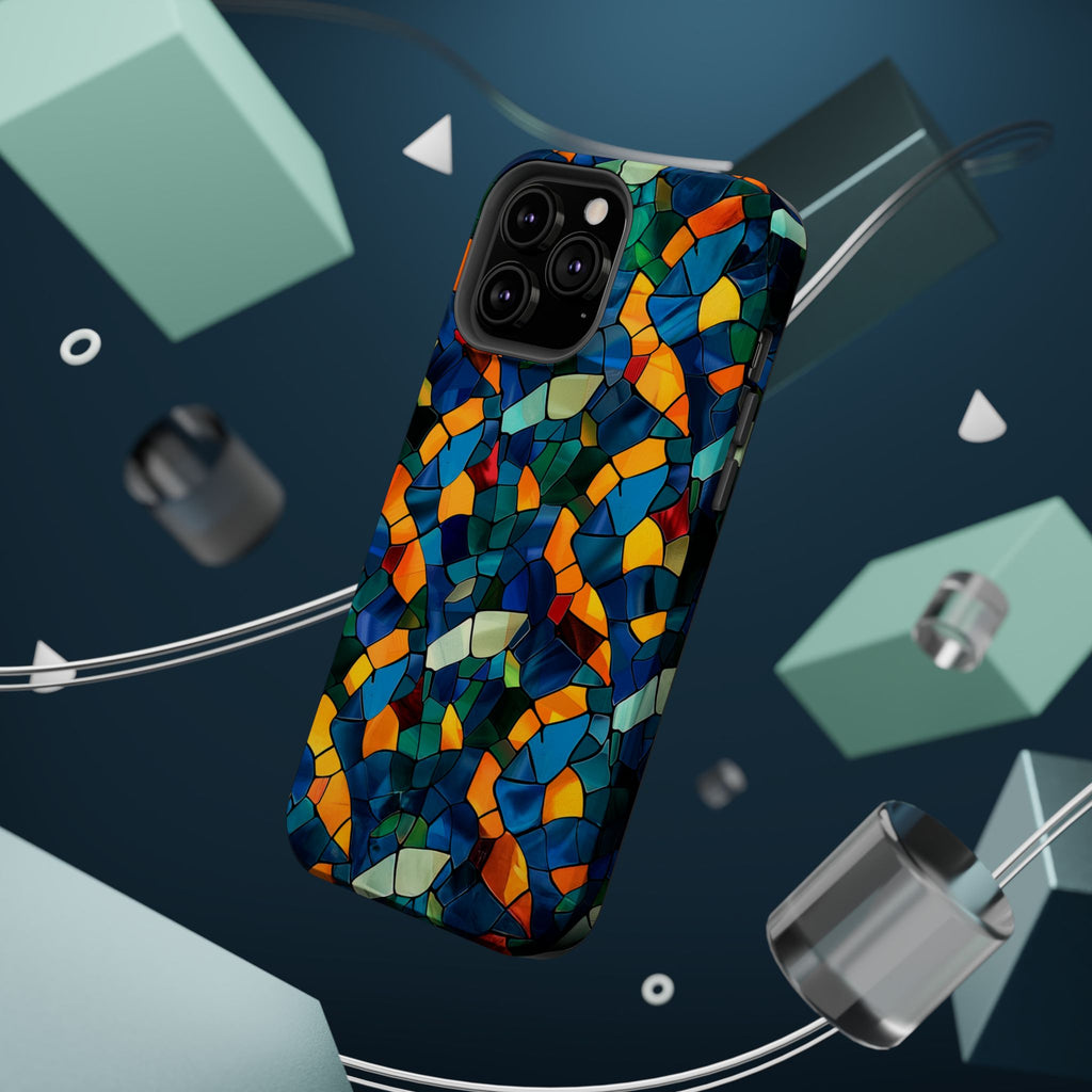 Stained Glass Mosaic Magnetic Impact Phone Case — Durable Protective Cover