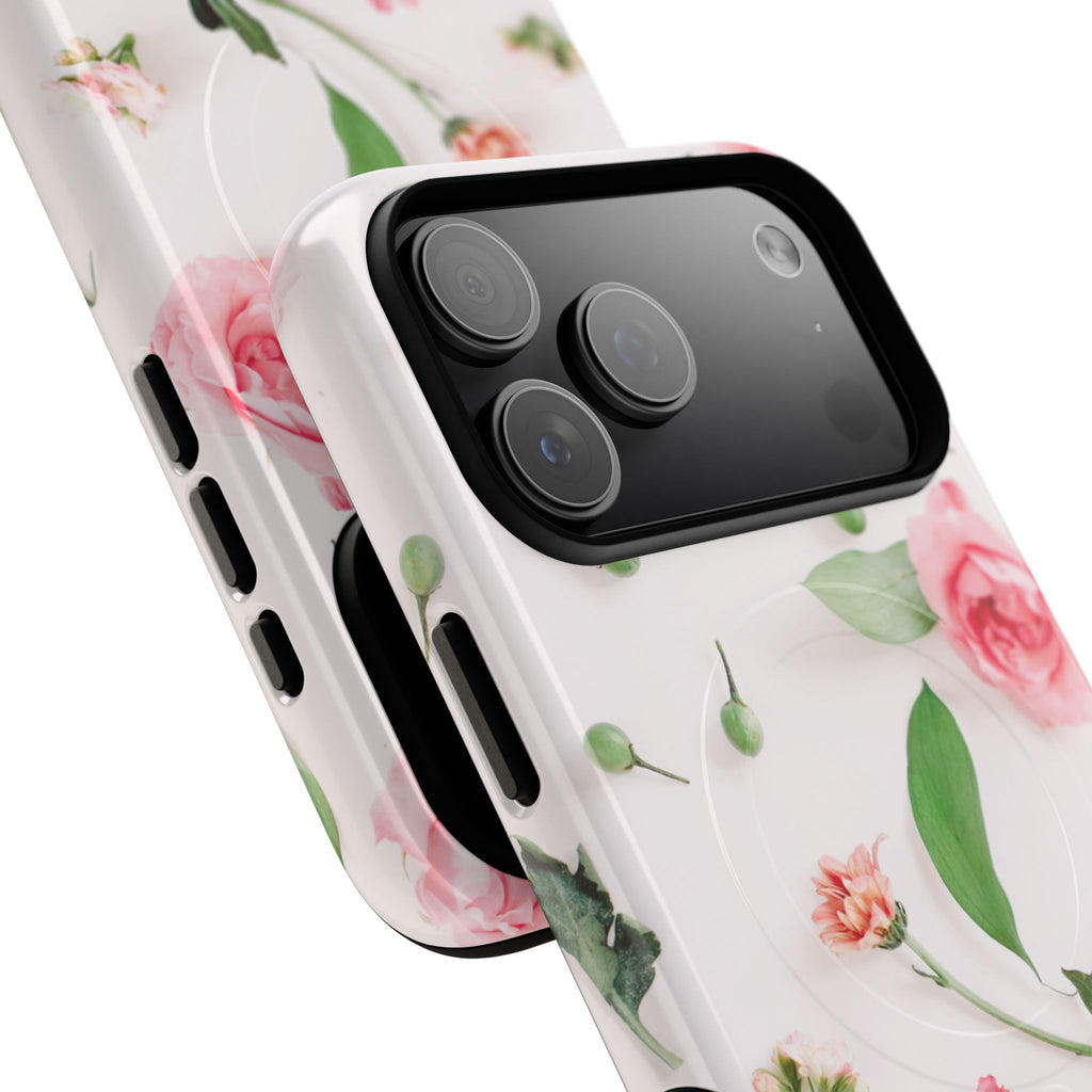 Floral Rose Tough Magnetic Phone Case