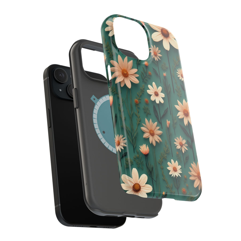 Floral Daisy Magnetic Impact-Resistant Phone Case
