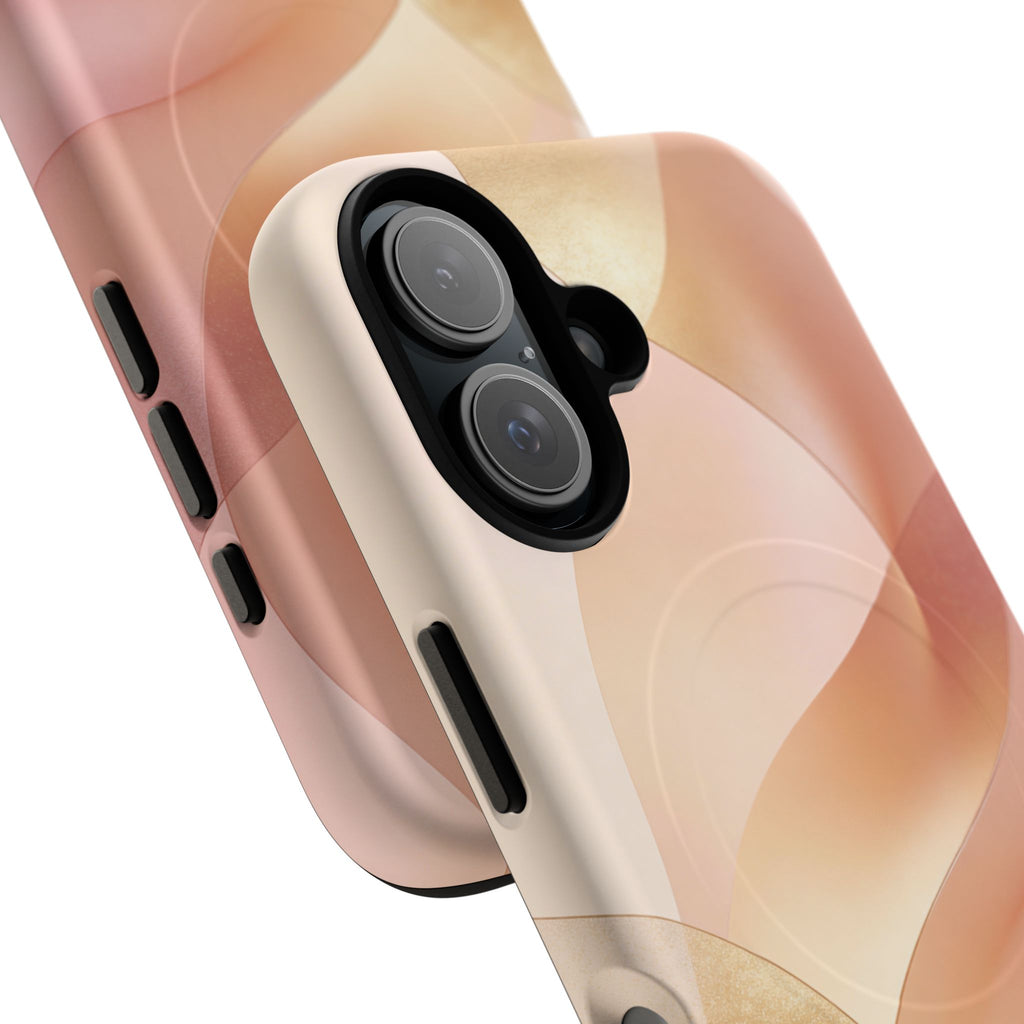 Magnetic Tough Phone Case — Abstract Peach Wave Armor