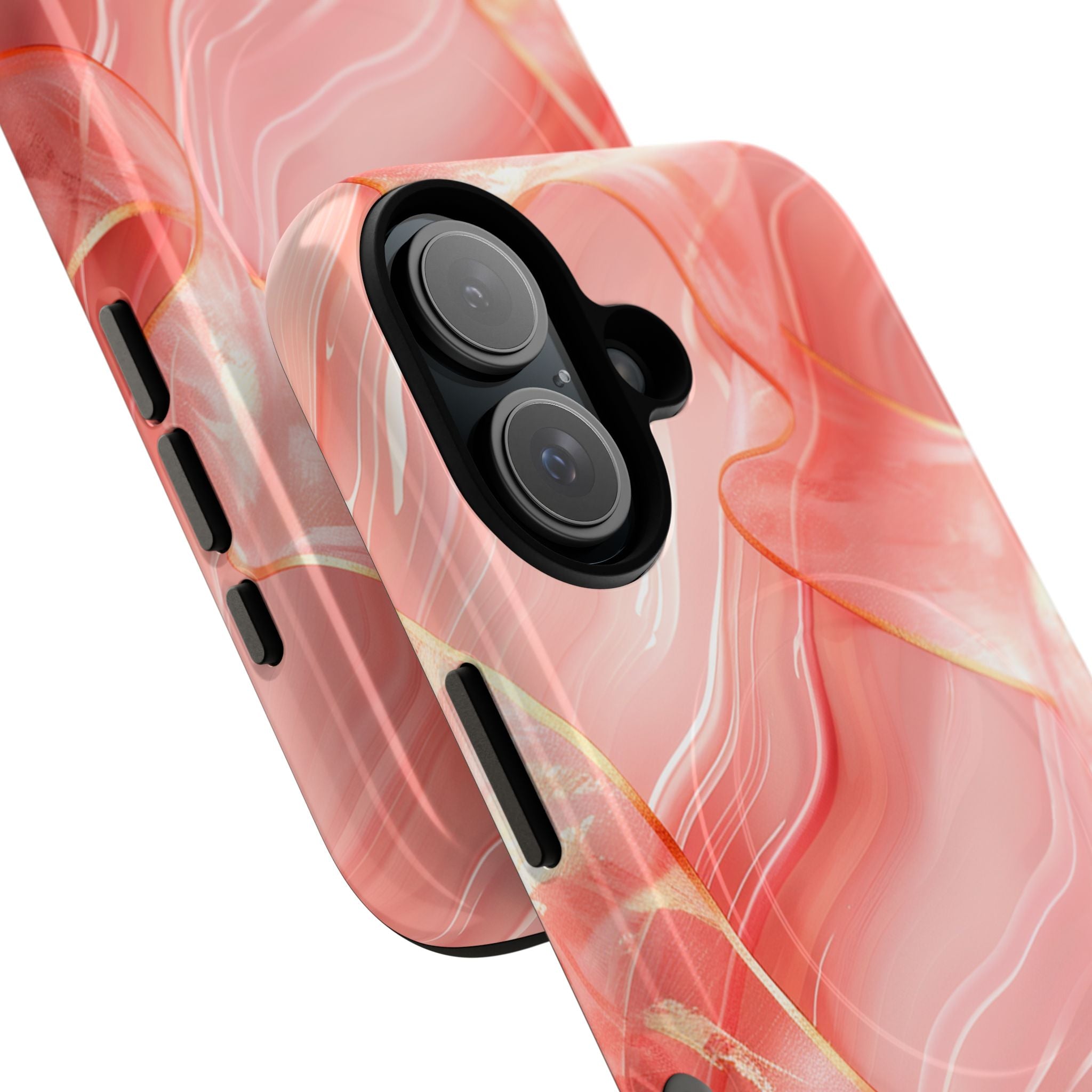 Pink Marble Magnetic Phone Case — Tough Protective iPhone Cover