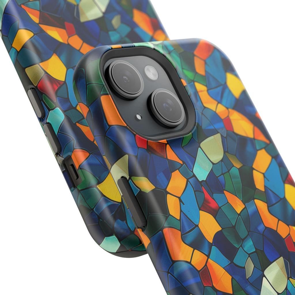 Stained Glass Mosaic Magnetic Impact Phone Case — Durable Protective Cover